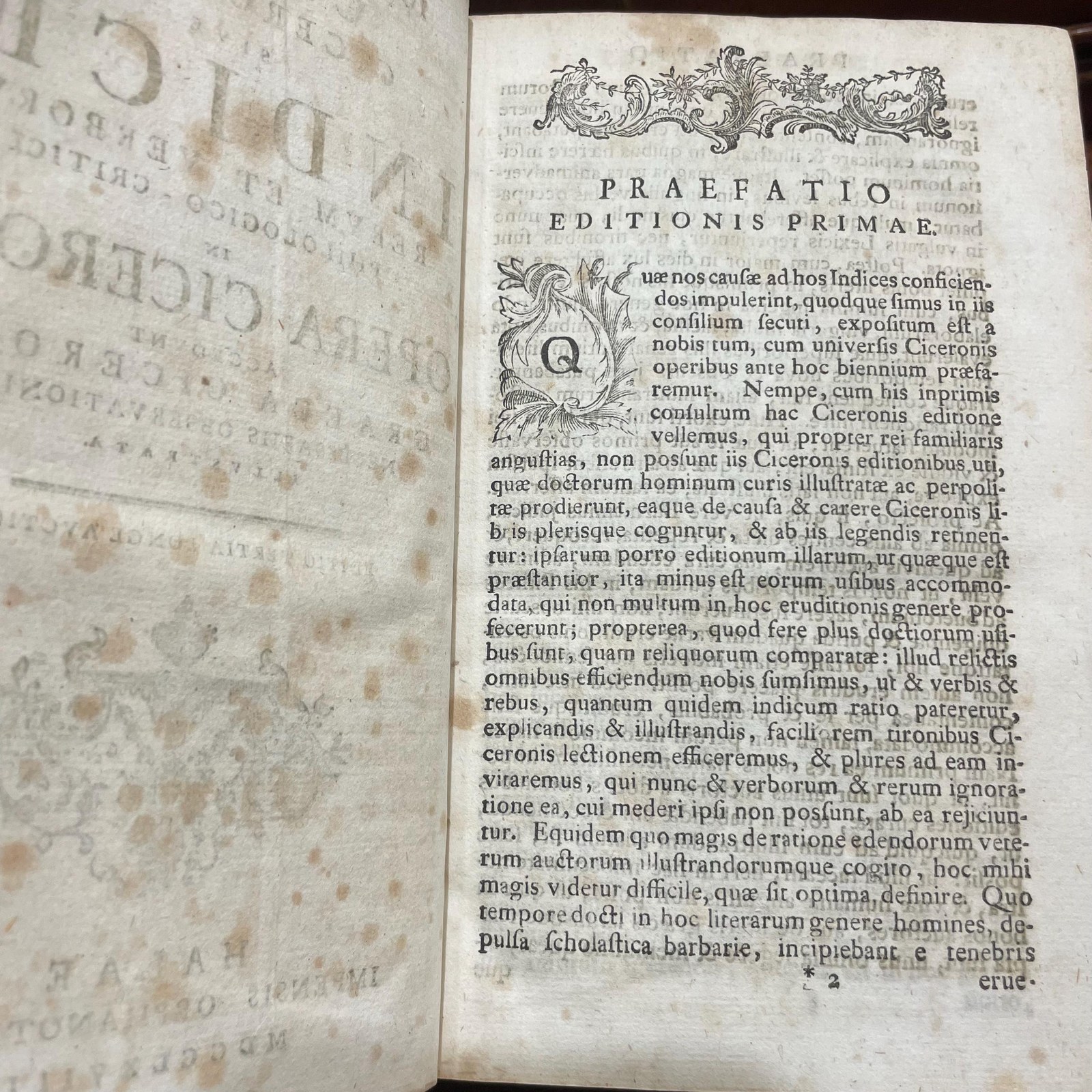 Io. Augusti Ernesti Clavis Ciceroiana Sive Indices Rerum Et Verborum Philolico - Critici In Opera Ciceranis Accedunt Graeca Ciceronis Necessariis Observationibus Illustrata. Editio Tertia Longe Auctior. Translated from Latin: Johann August Ernesti's Key to Cicero, or Indices of Matters and Words for Philological-Critical Study in the Works of Cicero, with Greek Passages of Cicero Explained with Necessary Observations. Third Edition, Greatly Expanded. — photograph 7.