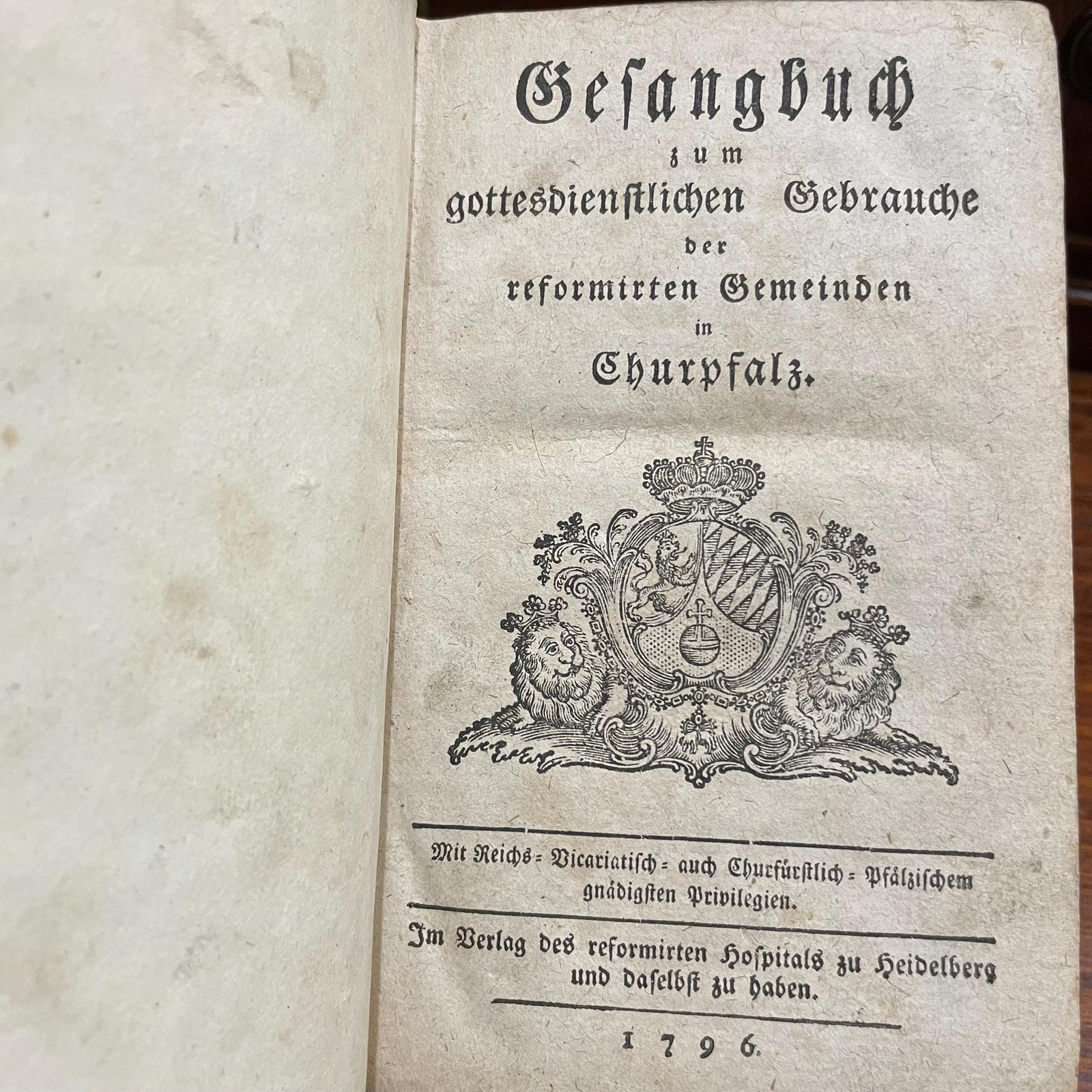 GESANGBUCH ZUM GOTTESDIENSTLICHEN GEBRAUCHE DER REFORMIRTEN GEMEINDEN IN KURPFALZ. Translated from German: Hymnal for the Liturgical Use of the Reformed Congregations in the Electoral Palatinate (Germany). Church Hymnal — photograph 5.