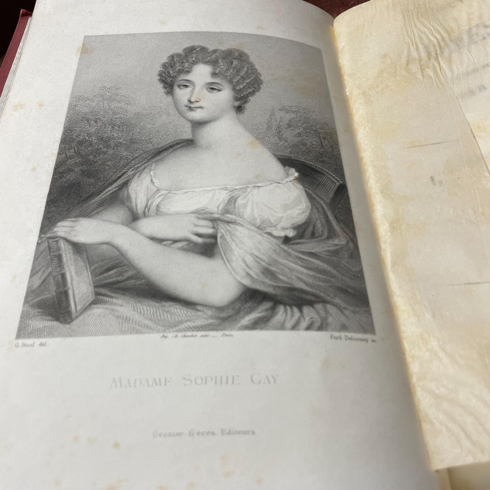 Nouvelle Galerie de Femmes Celebres Tiree Des Causeries Du Lundi, Des Portraits Litteraires, Etc. Par M. Sainte-Beuve De L'Academie Francaise. Illustree De Portraits Graves Au Burin Par MM. Regnault, Massard, Nargeot, Geoffrey et Delannoy D'Apres Le Dessins De M.G. Staal. Translated from French: New Gallery of Famous Women, Taken from the "Monday Conversations," the "Literary Portraits," Etc. by M. Sainte-Beuve of the French Academy. Illustrated with Engraved Portraits by Messrs. Regnault, Massard, Nargeot, Geoffrey, and Delannoy, Based on Drawings by M.G. Staal. — photograph 4.