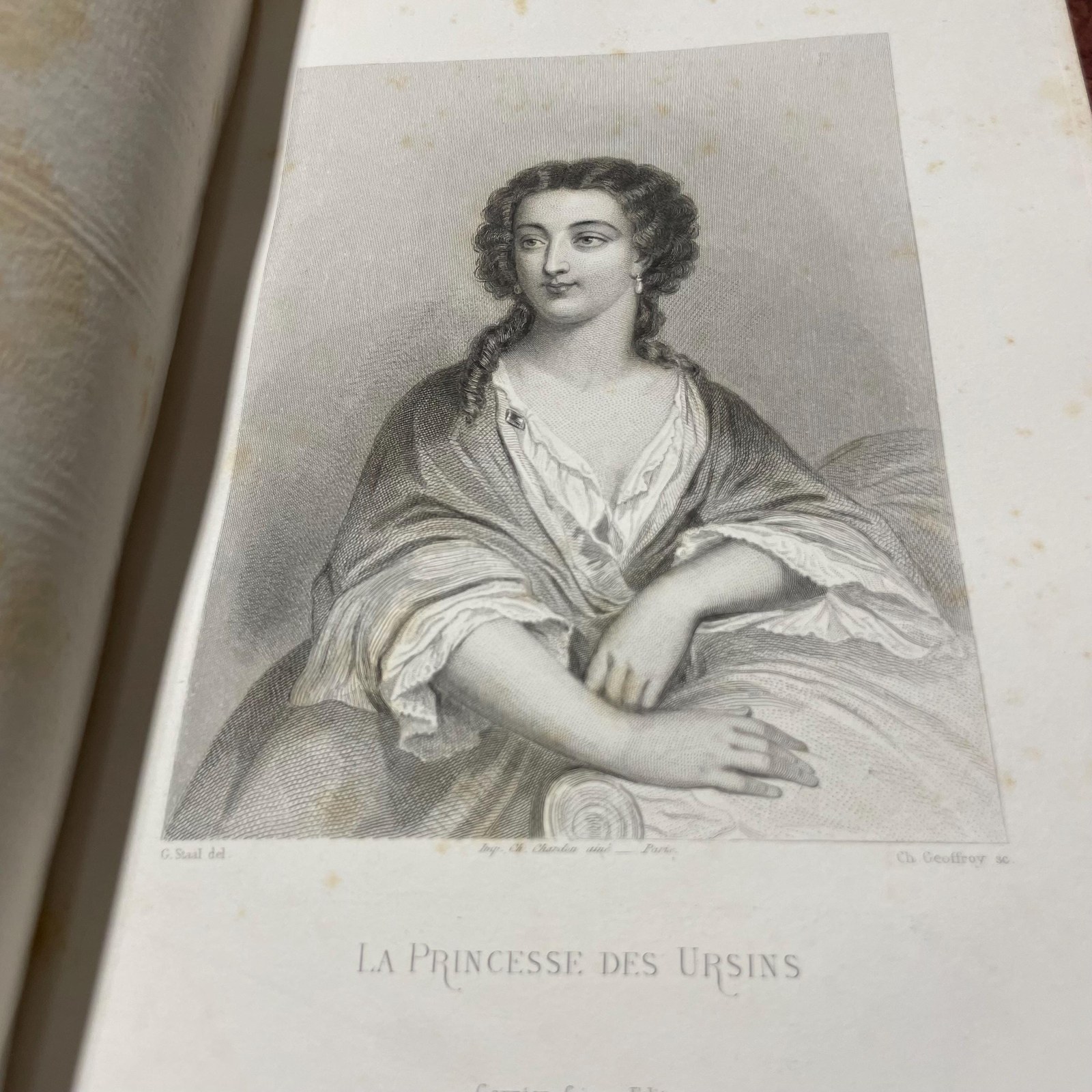 Nouvelle Galerie de Femmes Celebres Tiree Des Causeries Du Lundi, Des Portraits Litteraires, Etc. Par M. Sainte-Beuve De L'Academie Francaise. Illustree De Portraits Graves Au Burin Par MM. Regnault, Massard, Nargeot, Geoffrey et Delannoy D'Apres Le Dessins De M.G. Staal. Translated from French: New Gallery of Famous Women, Taken from the "Monday Conversations," the "Literary Portraits," Etc. by M. Sainte-Beuve of the French Academy. Illustrated with Engraved Portraits by Messrs. Regnault, Massard, Nargeot, Geoffrey, and Delannoy, Based on Drawings by M.G. Staal. — photograph 6.