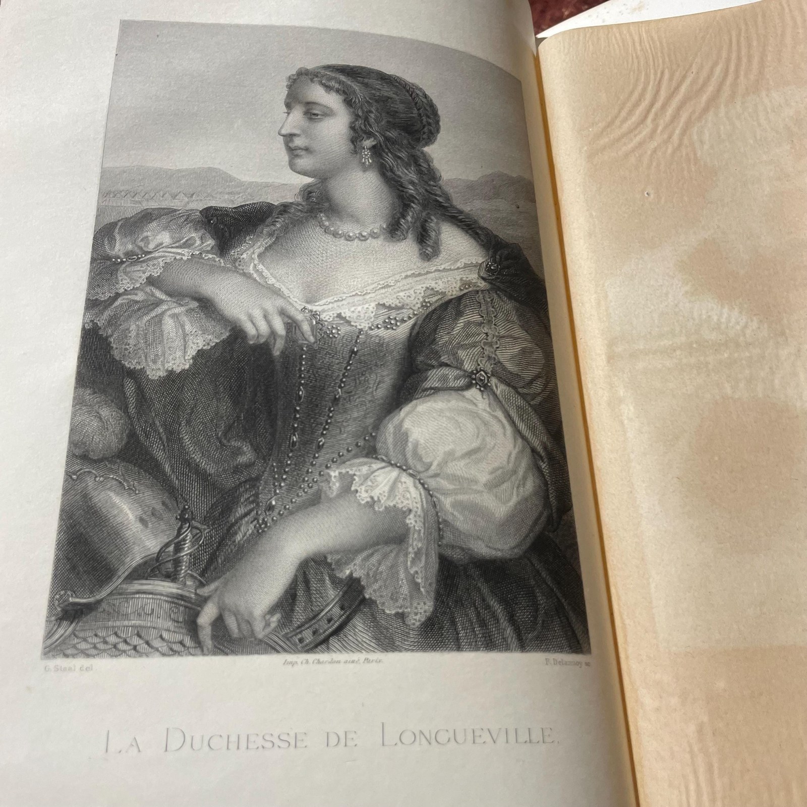 Nouvelle Galerie de Femmes Celebres Tiree Des Causeries Du Lundi, Des Portraits Litteraires, Etc. Par M. Sainte-Beuve De L'Academie Francaise. Illustree De Portraits Graves Au Burin Par MM. Regnault, Massard, Nargeot, Geoffrey et Delannoy D'Apres Le Dessins De M.G. Staal. Translated from French: New Gallery of Famous Women, Taken from the "Monday Conversations," the "Literary Portraits," Etc. by M. Sainte-Beuve of the French Academy. Illustrated with Engraved Portraits by Messrs. Regnault, Massard, Nargeot, Geoffrey, and Delannoy, Based on Drawings by M.G. Staal. — photograph 7.
