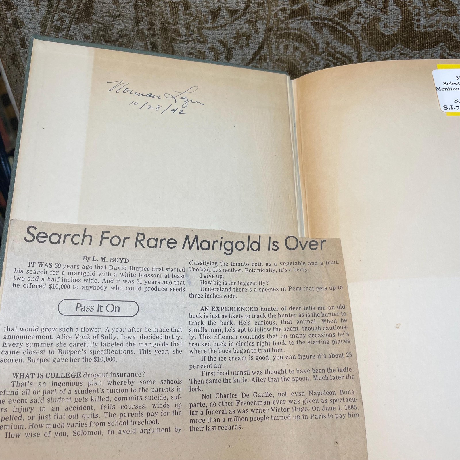 Selections From The Brief Mention of Basil Lanneau Gildersleeve Edited With a Biographical and an Index — photograph 6.