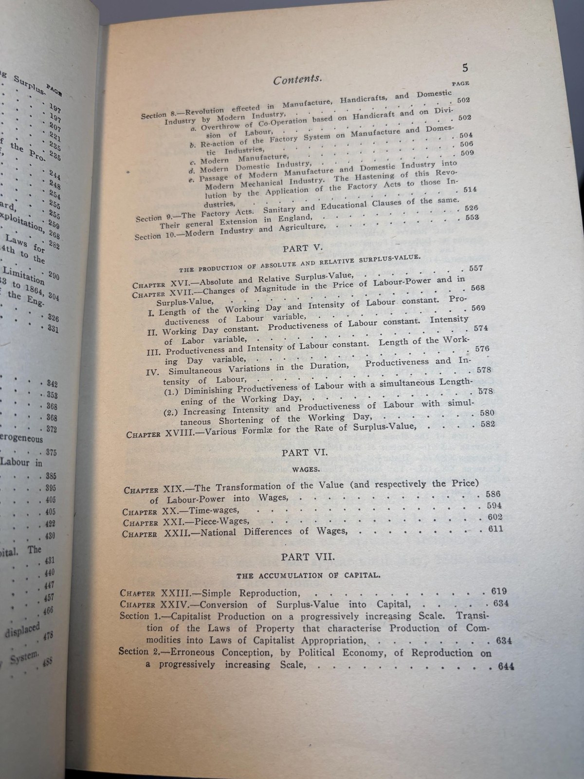 Capital, A Critique of Political Economy (3 vol.) Vol.I The Process of Capitalist Production, Translated from the Third German Edition, by Samuel Moore and Edward Aveling. Editied by Frederick Engels. Revised and Amplified According to The Fourth German Edition by Ernest Untermann. (1915) Vol.II The Process of Circulation of Capital Edited by Frederick Engels, Translated from the Second German Edition by Ernest Untermann. (1915) Vol.III The Process of Capitalist Production as a Whole. Edited by Frederick Engels, Translated from The First German Edition by Ernest Untermann. (1909) — photograph 5.