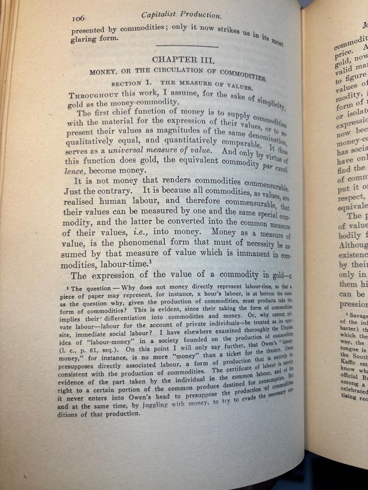 Capital, A Critique of Political Economy (3 vol.) Vol.I The Process of Capitalist Production, Translated from the Third German Edition, by Samuel Moore and Edward Aveling. Editied by Frederick Engels. Revised and Amplified According to The Fourth German Edition by Ernest Untermann. (1915) Vol.II The Process of Circulation of Capital Edited by Frederick Engels, Translated from the Second German Edition by Ernest Untermann. (1915) Vol.III The Process of Capitalist Production as a Whole. Edited by Frederick Engels, Translated from The First German Edition by Ernest Untermann. (1909) — photograph 6.
