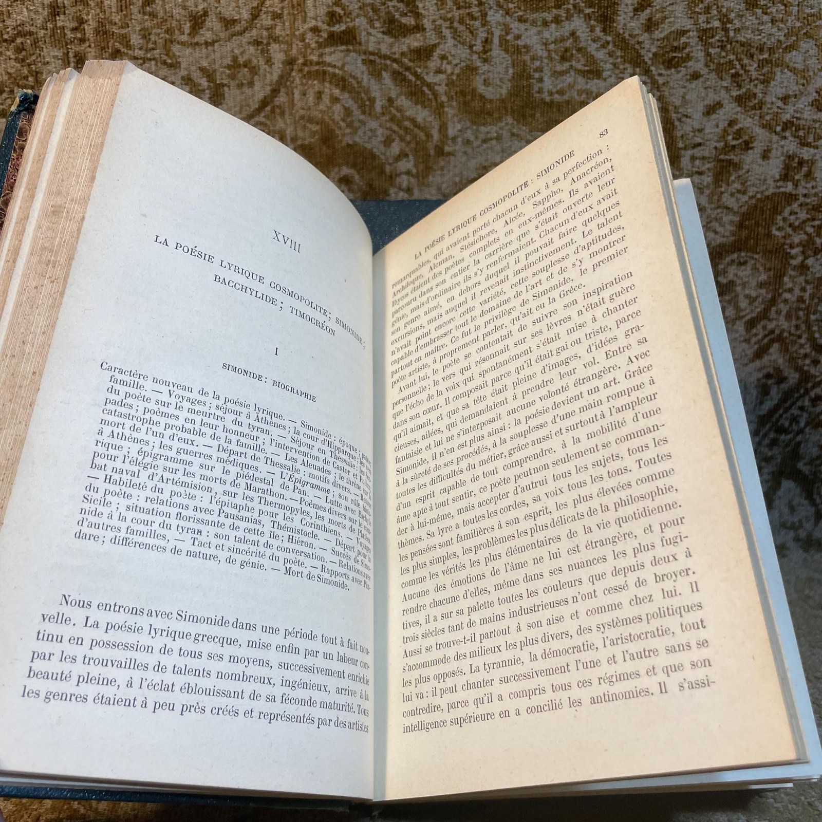 Histoire De La Poésie Lyrique Grecque Par E. Nageotte Professeur De Littérature Ancienne À La Faculté Des Lettres De Besançon. Translated: History Of Greek Lyric Poetry By E. Nageotte Professor Of Ancient Literature At The Faculty Of Letters Of Besançon. (2 volumes) — photograph 9.