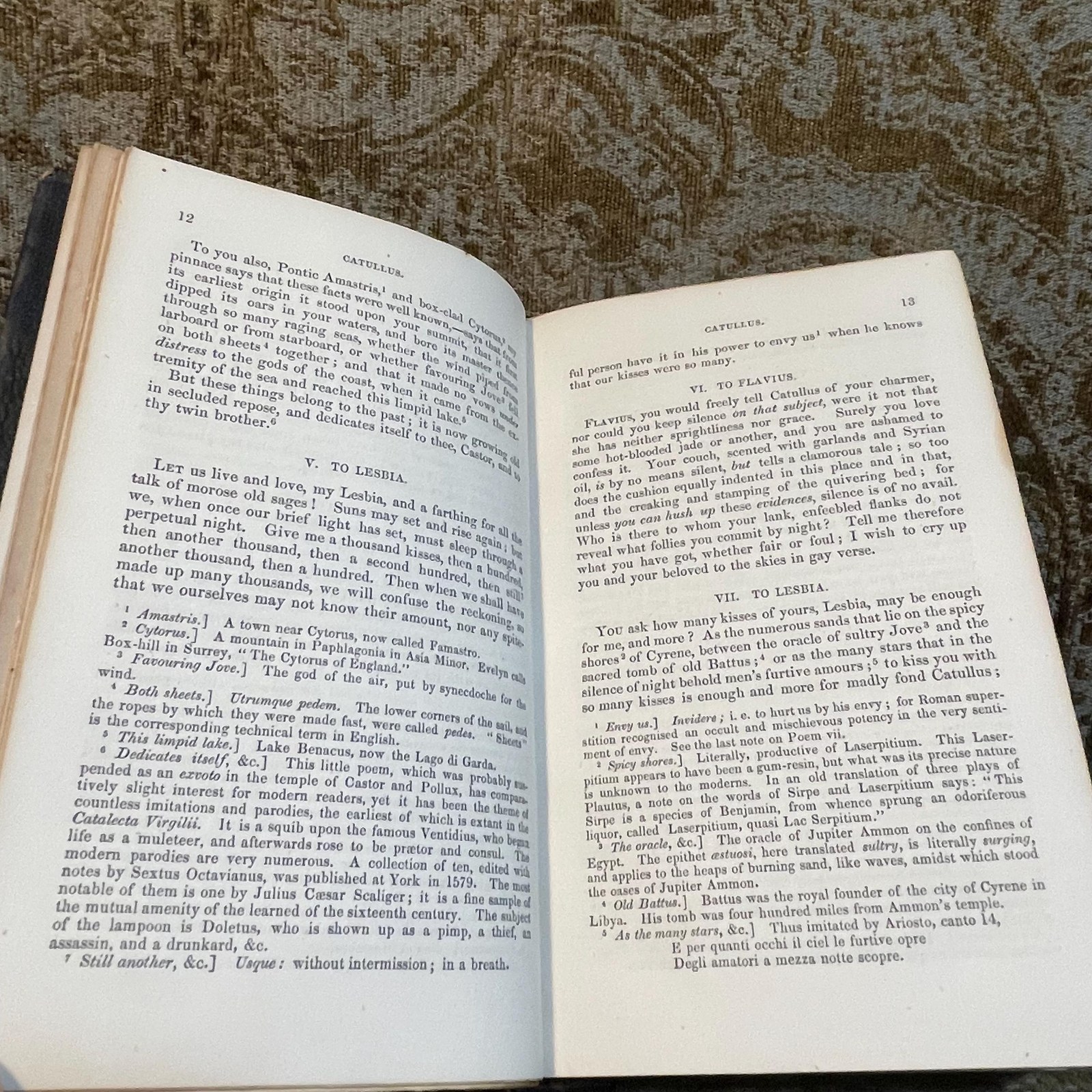 The Poems of Catullus and Tibullus, and The Virgil of Venus. A Literal Prose Translation with Notes… To Which are added The Metrical Versions of Lamb and Grainger, and a selection of Versions by other writers. — photograph 10.