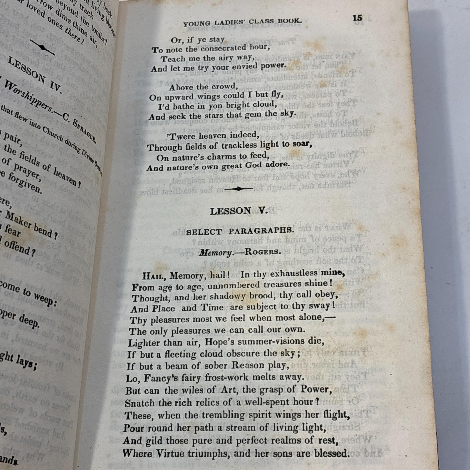 The Young Ladies' Class Book; A Selection of Lessons For Reading, in Prose and Verse. Twenty-Third Stereotype Edition — photograph 4.