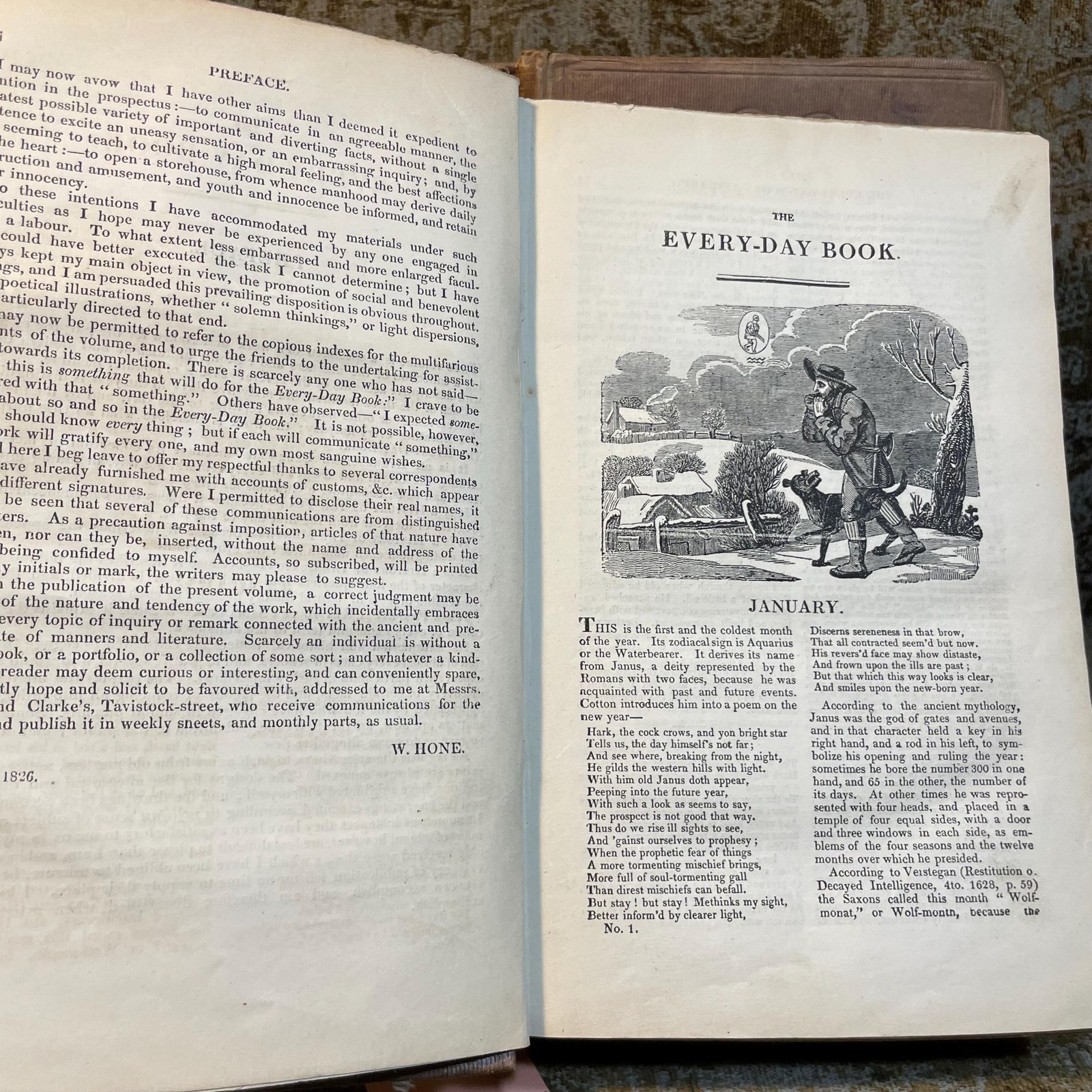 The Every-day Book and Table Book; Or, Everlasting Calendar of Popular Amusements, Sports, Pastimes, Ceremonies, Manners, Custome, and Events, Incident to Each of The Three Hundred and Sixty-Five Days, in Past and Opresent Times; Forming a Complete History of The Year, Months, and Seasons, and a Perpetual Key to The Almanac; Including Accounts of The Weather, Rules for Health and Conduct, Remarkable and Important Anecdotes, Facts, and Notices, In Chronology, Antiquities, Topography, Biography, Natural History, Art, Science, and General Literature; Derived from The Most Authentic Sources, and Valuable Original Communications, With Poetical Elucidations, For Daily Use and Diversion. ..With Four Hundred and Thrity-Six Engravings. In Three Volumes — photograph 7.