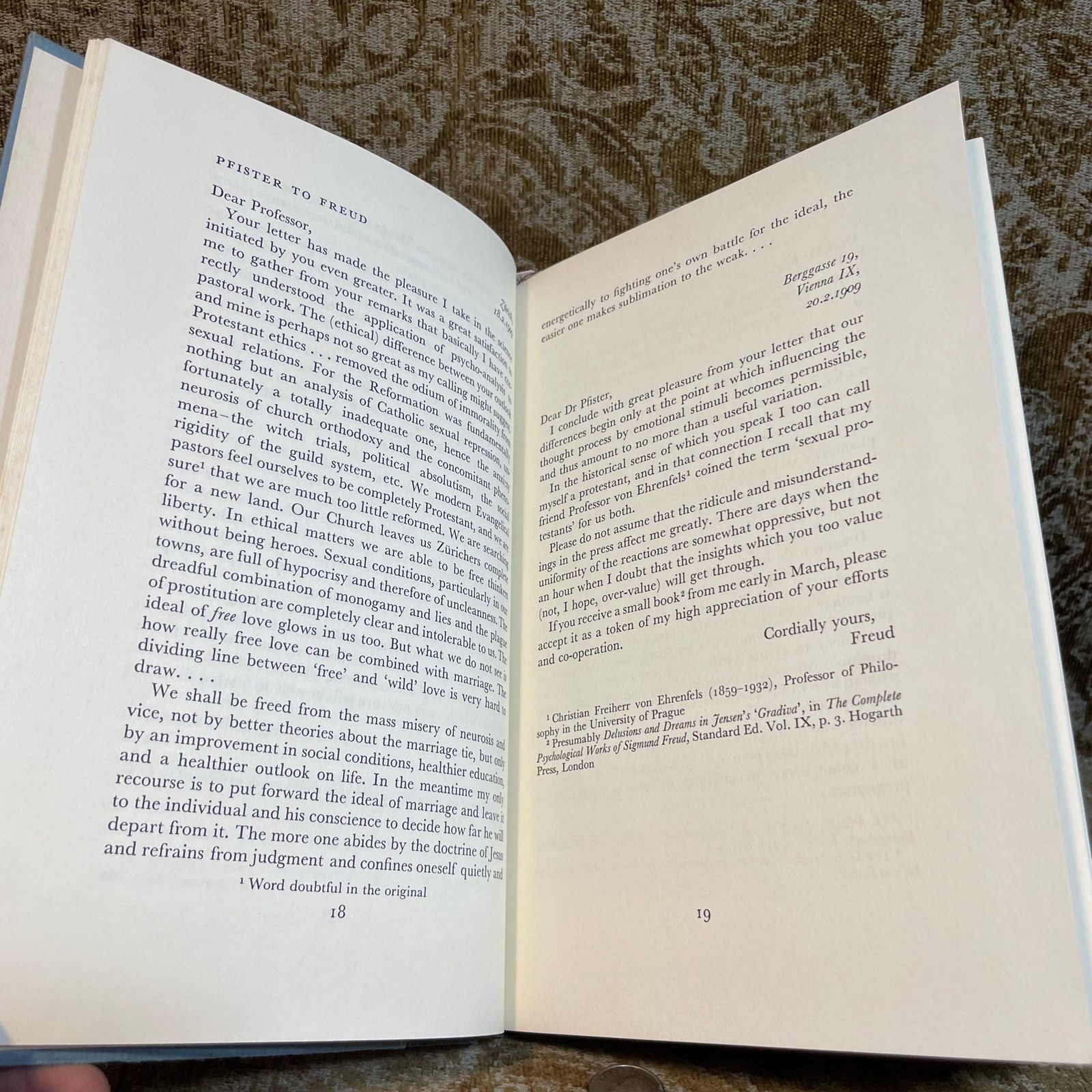 Psychoanalysis and Faith. The Letters of Sigmund Freud & Oskar Pfister — photograph 6.