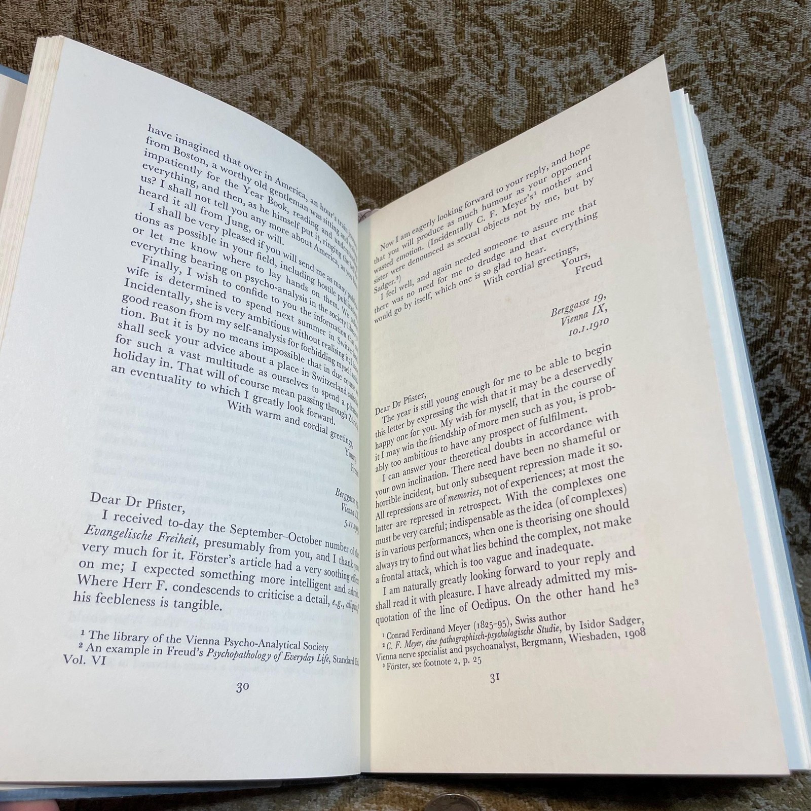 Psychoanalysis and Faith. The Letters of Sigmund Freud & Oskar Pfister — photograph 7.