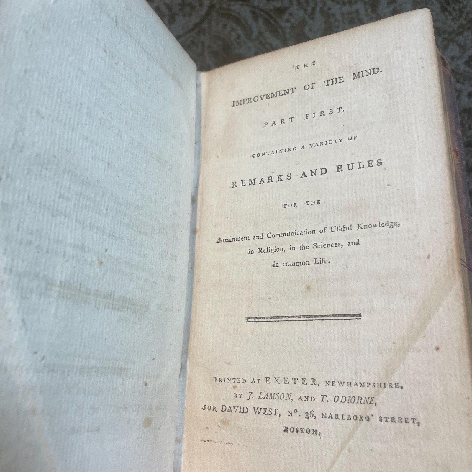 The Improvement of The Mind: Or a Suplement to the Art of Logic, In Two Parts. Also his Posthumous Works, Published from The Manuscript, by D. Jennings, D.D. and P. Doddridge, D.D. — photograph 3.