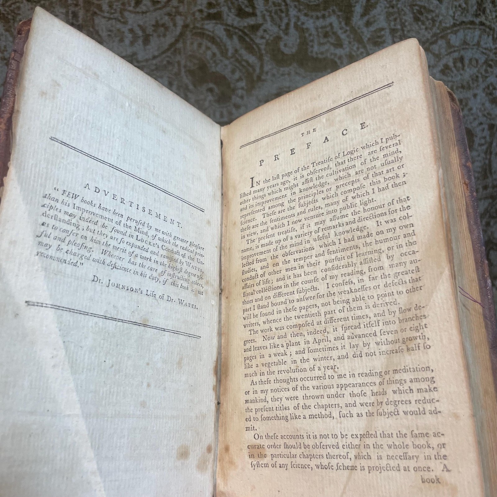 The Improvement of The Mind: Or a Suplement to the Art of Logic, In Two Parts. Also his Posthumous Works, Published from The Manuscript, by D. Jennings, D.D. and P. Doddridge, D.D. — photograph 8.