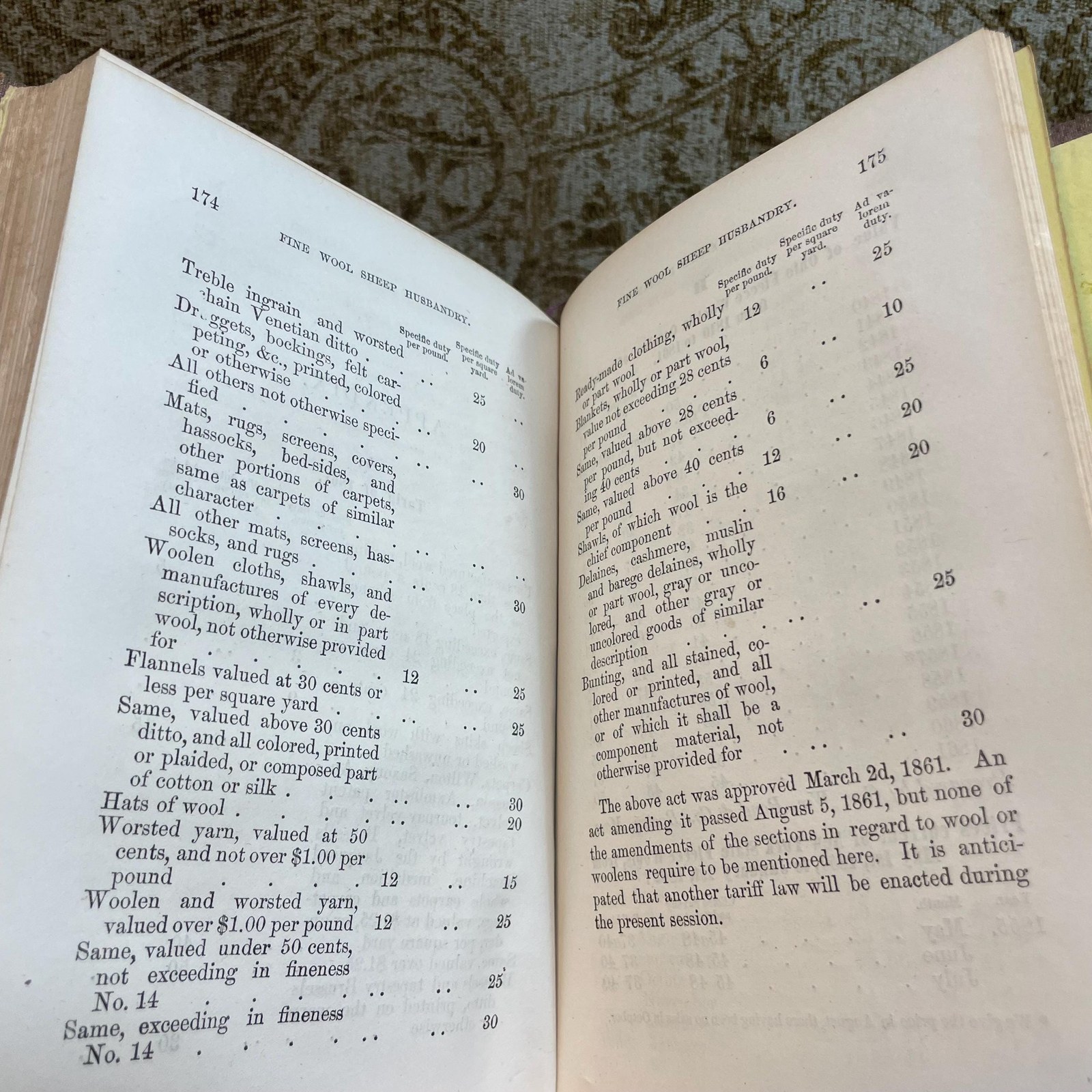 Fine Wool Sheep Husbandry. Read Before The New York State Agricultural Society, February 12th, 1862. With an Appendix, Containing Valuable Statistics in Reference to Wool Culture, Imports, Prices of Fine Wool From 1840 to August 1st 1863, Etc. — photograph 7.