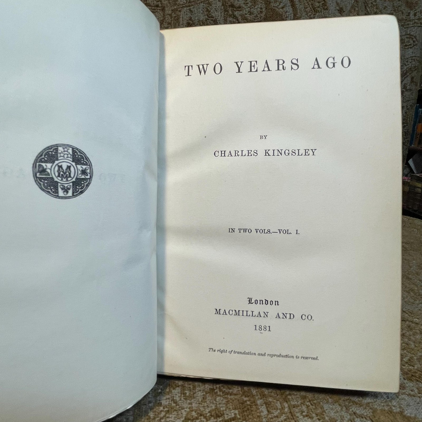 Two Years Ago. In Two Volumes. Eversley Edition — photograph 6.