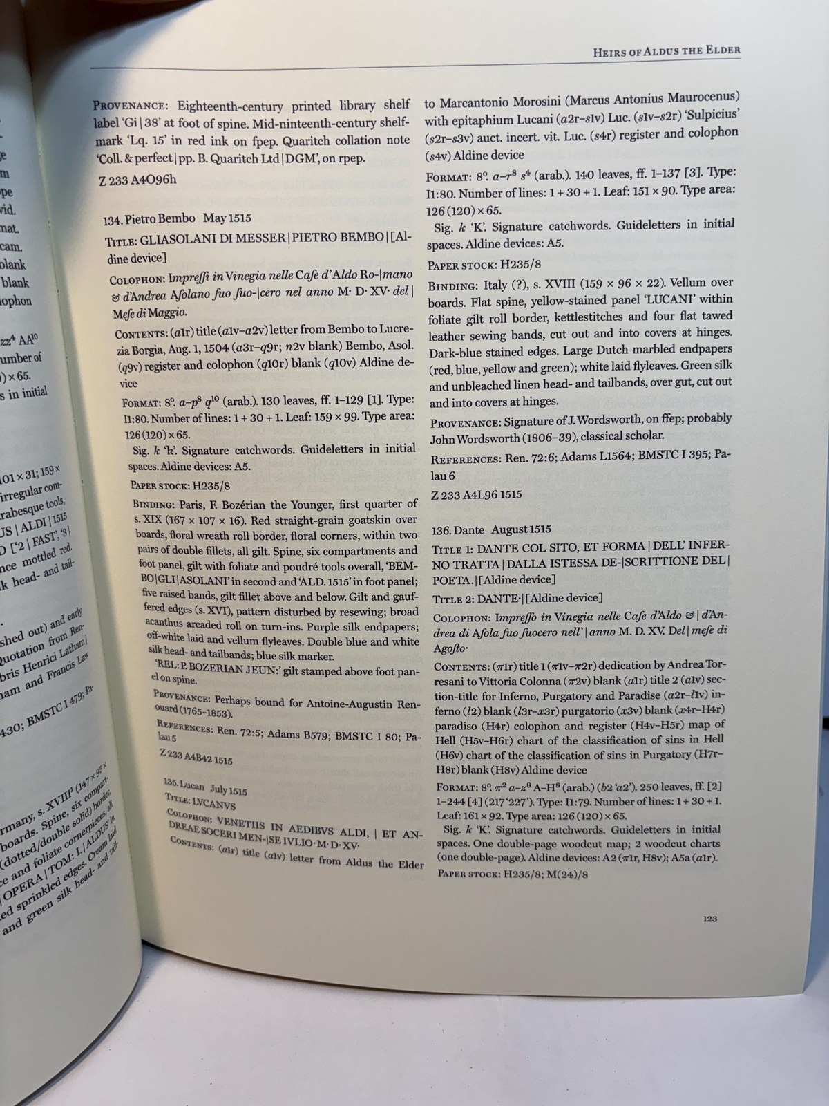 The Aldine Press. Catalogue of The Ahmanson-Murphy Collection of Books By or Relating to The Press in The Library of The University of California, Los Angeles Incorporating Works Recorded Elsewhere — photograph 6.