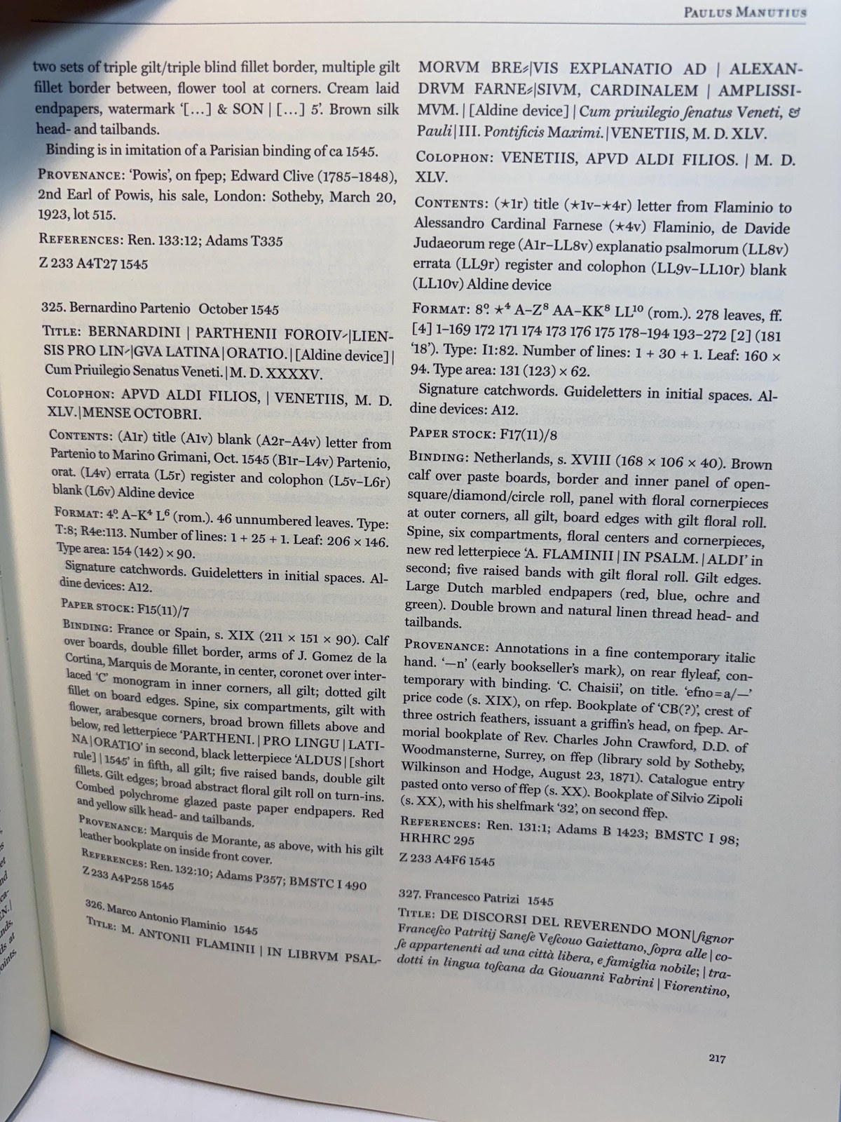 The Aldine Press. Catalogue of The Ahmanson-Murphy Collection of Books By or Relating to The Press in The Library of The University of California, Los Angeles Incorporating Works Recorded Elsewhere — photograph 7.