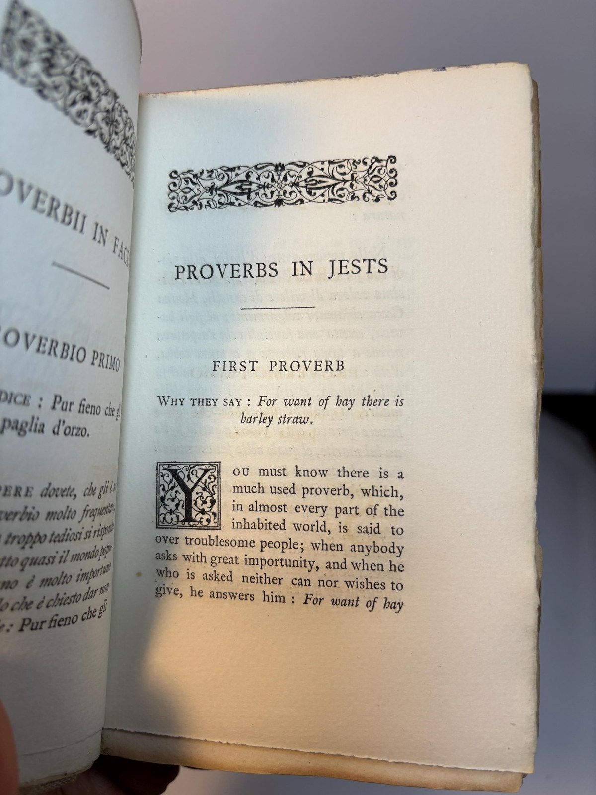 Proverbs in Jests or The Tales of Cornazano (XVth century). Literally Translated into English With the Italian Text. — photograph 3.