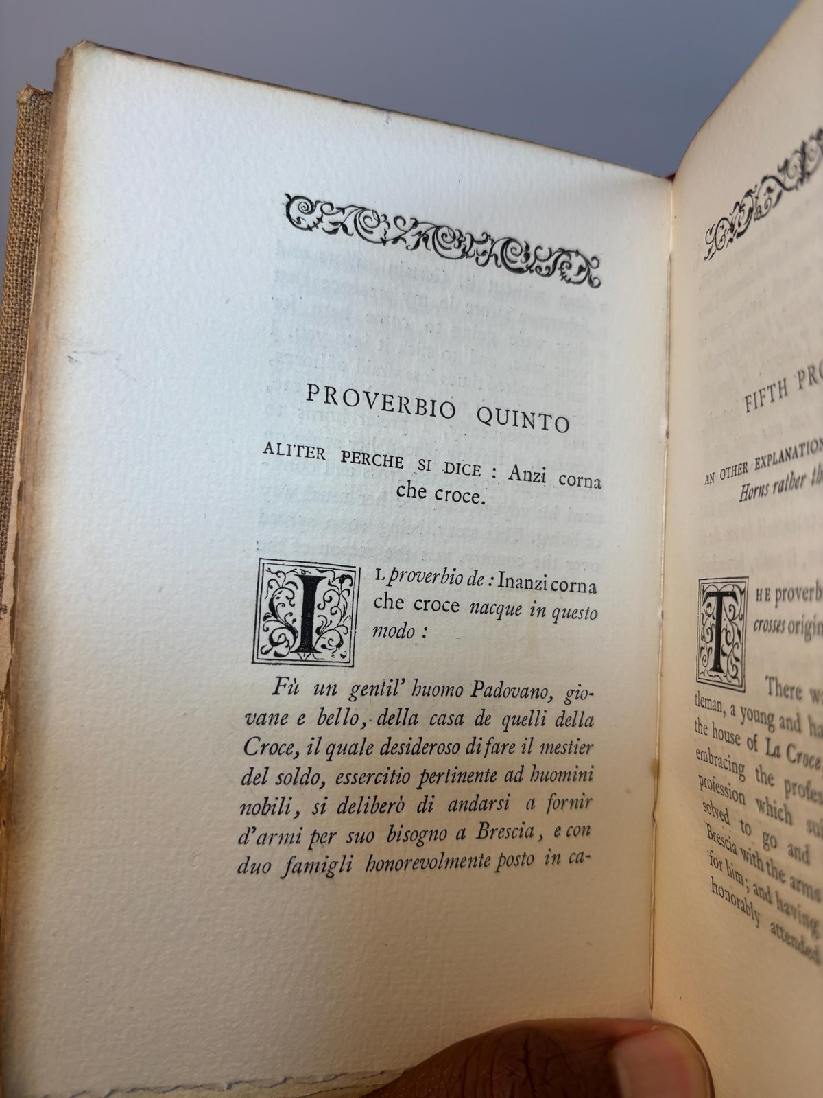 Proverbs in Jests or The Tales of Cornazano (XVth century). Literally Translated into English With the Italian Text. — photograph 4.