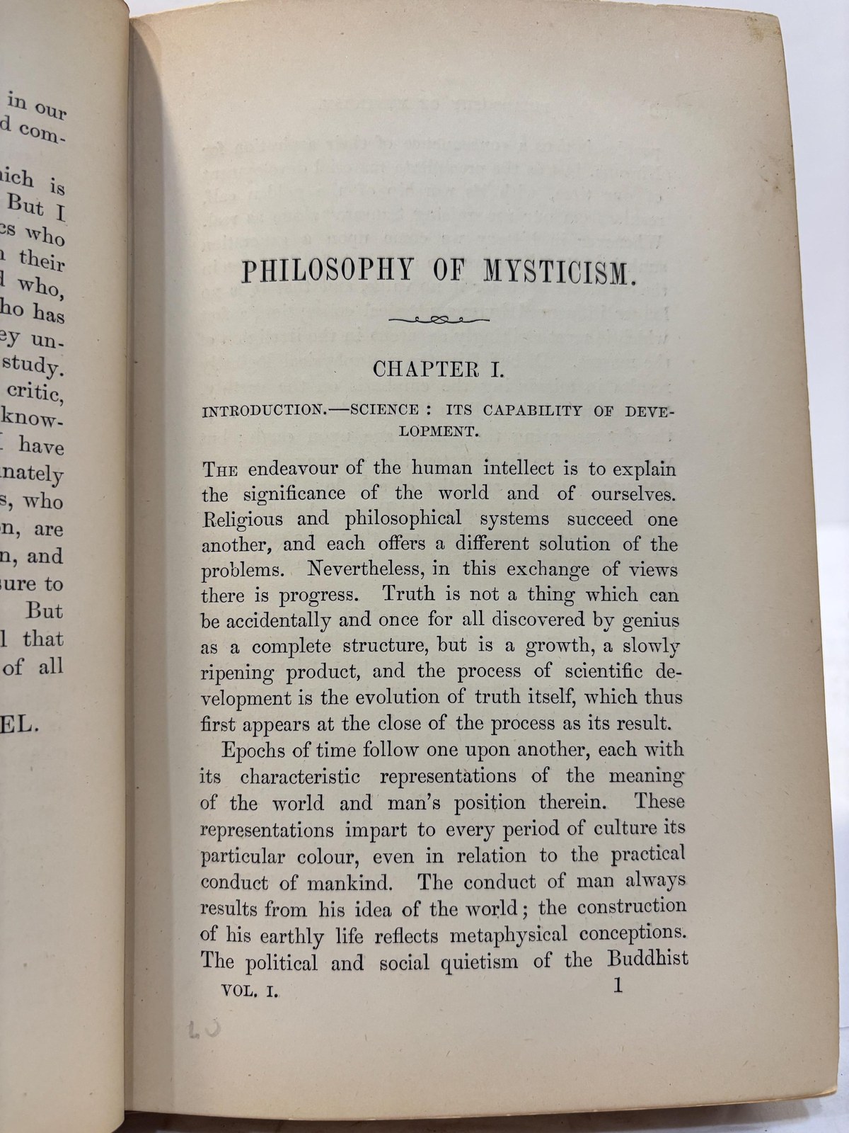 The Philosophy of Mysticism In Two Volumes. First Edition. — photograph 7.