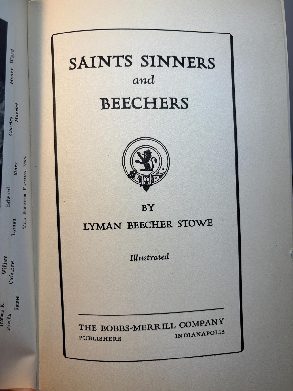 Saints, Sinners and Beechers. First Edition — photograph 3.
