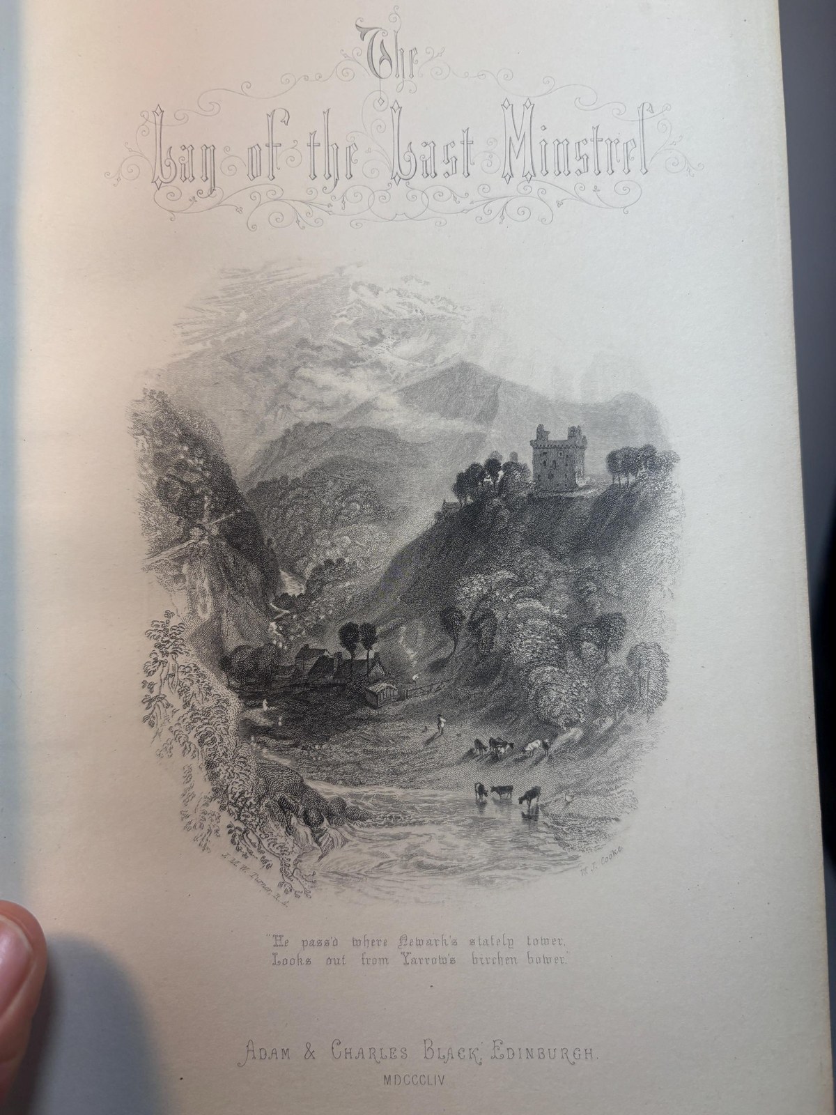The Lay of The Last Minstrel, With all His Introductions, and The Editor's Notes. Illustrated by One Hundred Engravings on Wood From Drawings by Birket Foster and John Gilbert. — photograph 3.