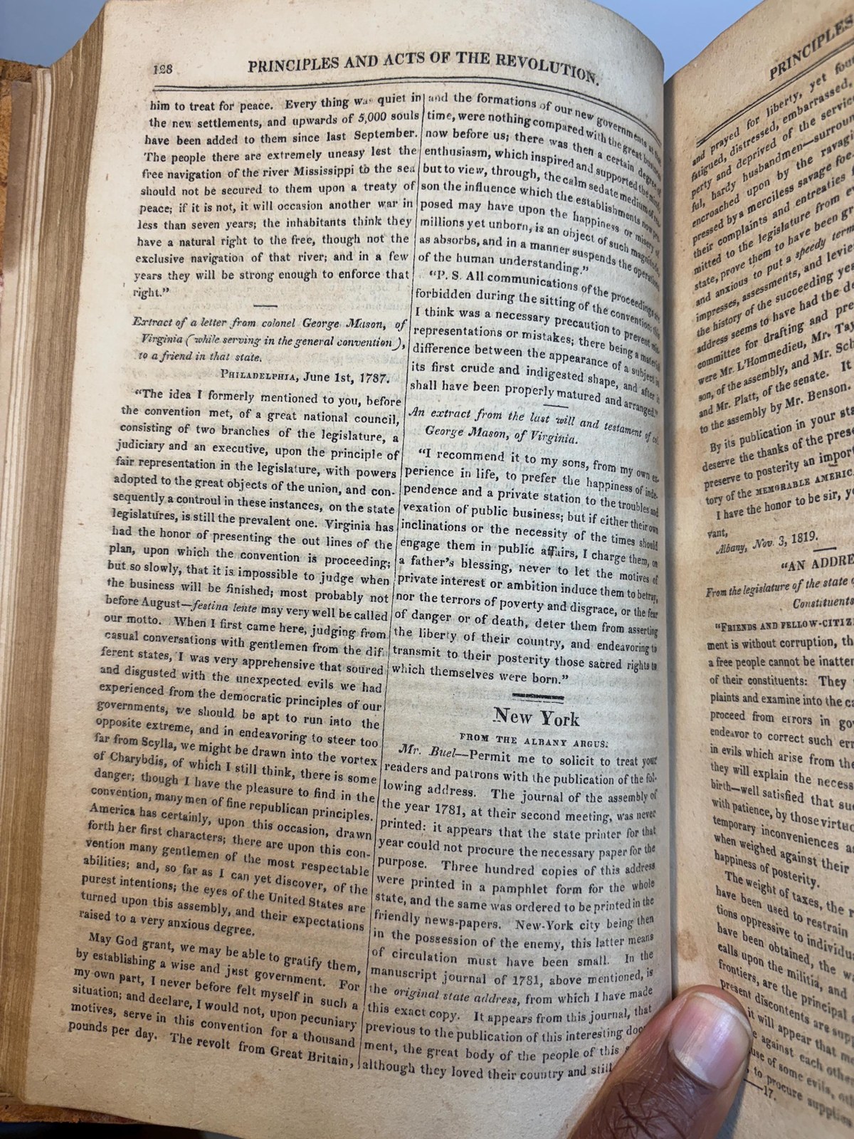 Principles and Acts of The Revolution in America: Or, an Attempt to Collect and Preserve Some of The Speeches, Orations, & Proceedings, With Sketches and Remarks on Men and Things, and OtherFugitive or Neglected Pieces, Belonging to the Revolutionary Period in The United States; Which, Happily, Terminated in the Establishment of Their Liberties; With a View to Represent the Feelings that Prevailed in the "Times that Tried Men's Souls" To Excite a Love of Freedom, and Lead the People to Vigilance, as The Condition on Which it is Granted. Dedicated to The Young Men of The United States — photograph 6.