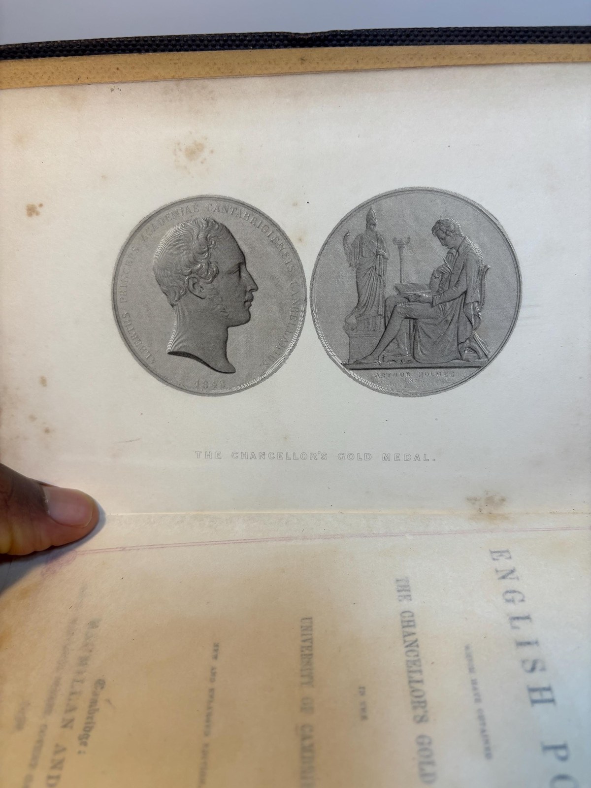 A Complete Collection of The English Poems Which Have Obtained The Chancellor's Gold Medal in The University of Cambridge. New and Enlarged Edition. — photograph 4.