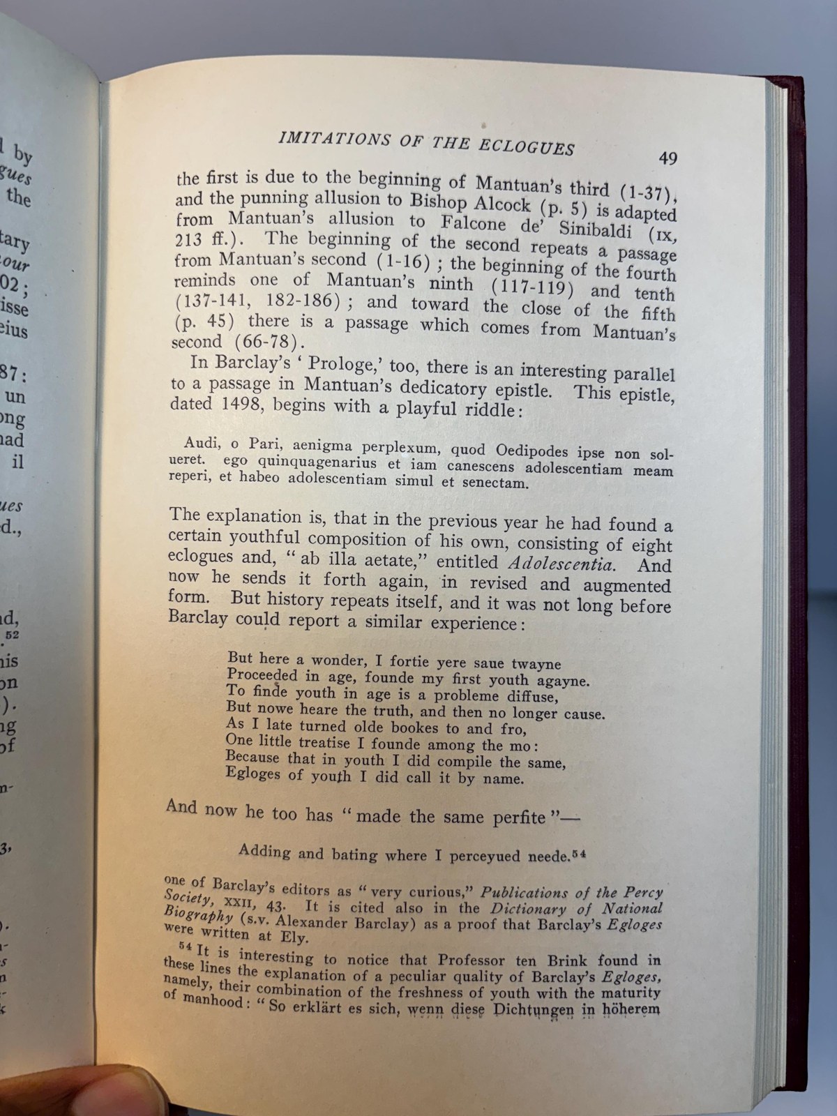 Six Titles: The Eclogues of Baptista Mantuanus (1911), The Piscatory Eclogues of Jacopo Sannazaro (1914), The Eclogues of Faustus Andrelinus and Ioannes Arnolletus (1918), The Eclogues of Antonio Geraldini (1924), Aeneae Silvii De Curialium Miseriis Epistola (1928), The Eclogues of Henrique Cayado (1931) — photograph 4.