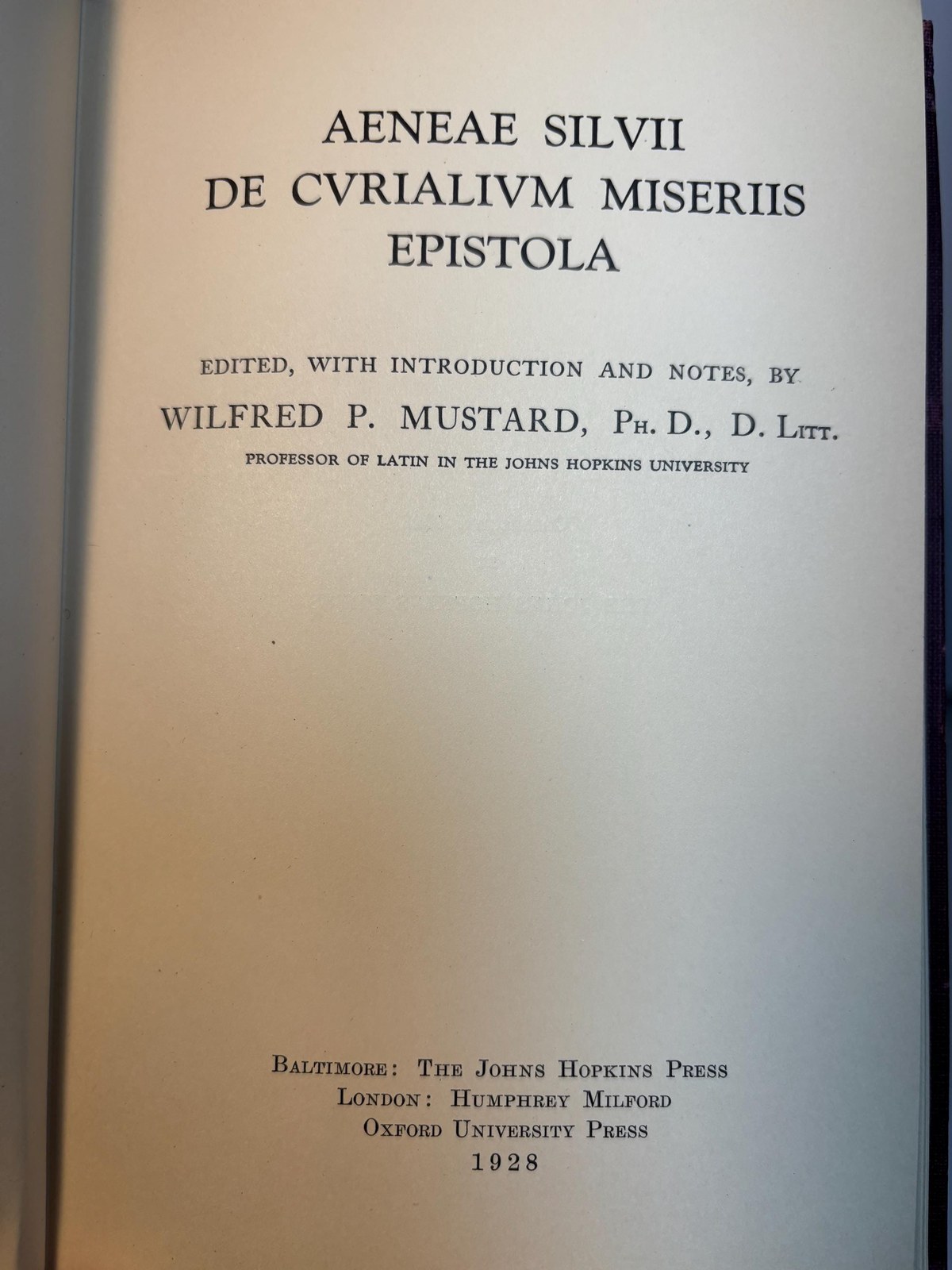Six Titles: The Eclogues of Baptista Mantuanus (1911), The Piscatory Eclogues of Jacopo Sannazaro (1914), The Eclogues of Faustus Andrelinus and Ioannes Arnolletus (1918), The Eclogues of Antonio Geraldini (1924), Aeneae Silvii De Curialium Miseriis Epistola (1928), The Eclogues of Henrique Cayado (1931) — photograph 9.