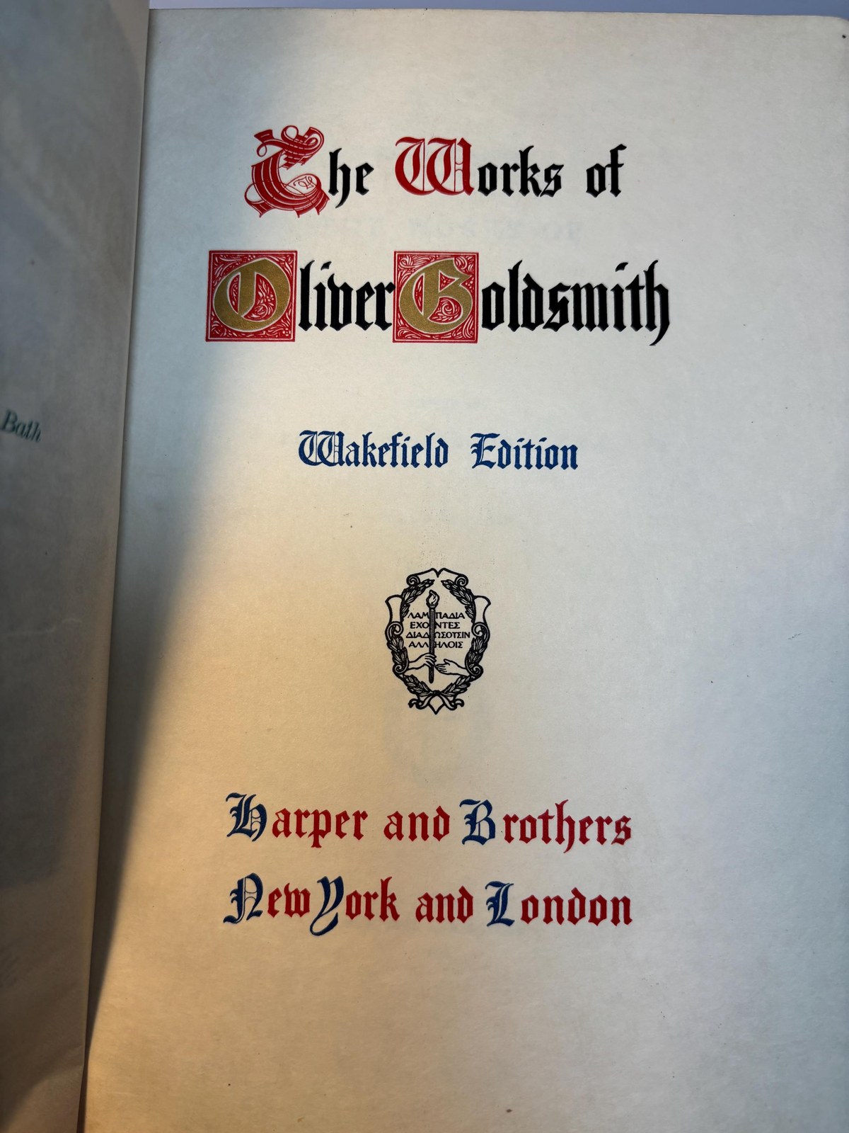 The Works of Oliver Goldsmith. Wakefield Edition. Limited Edition #127/500. Vol. VII — photograph 4.