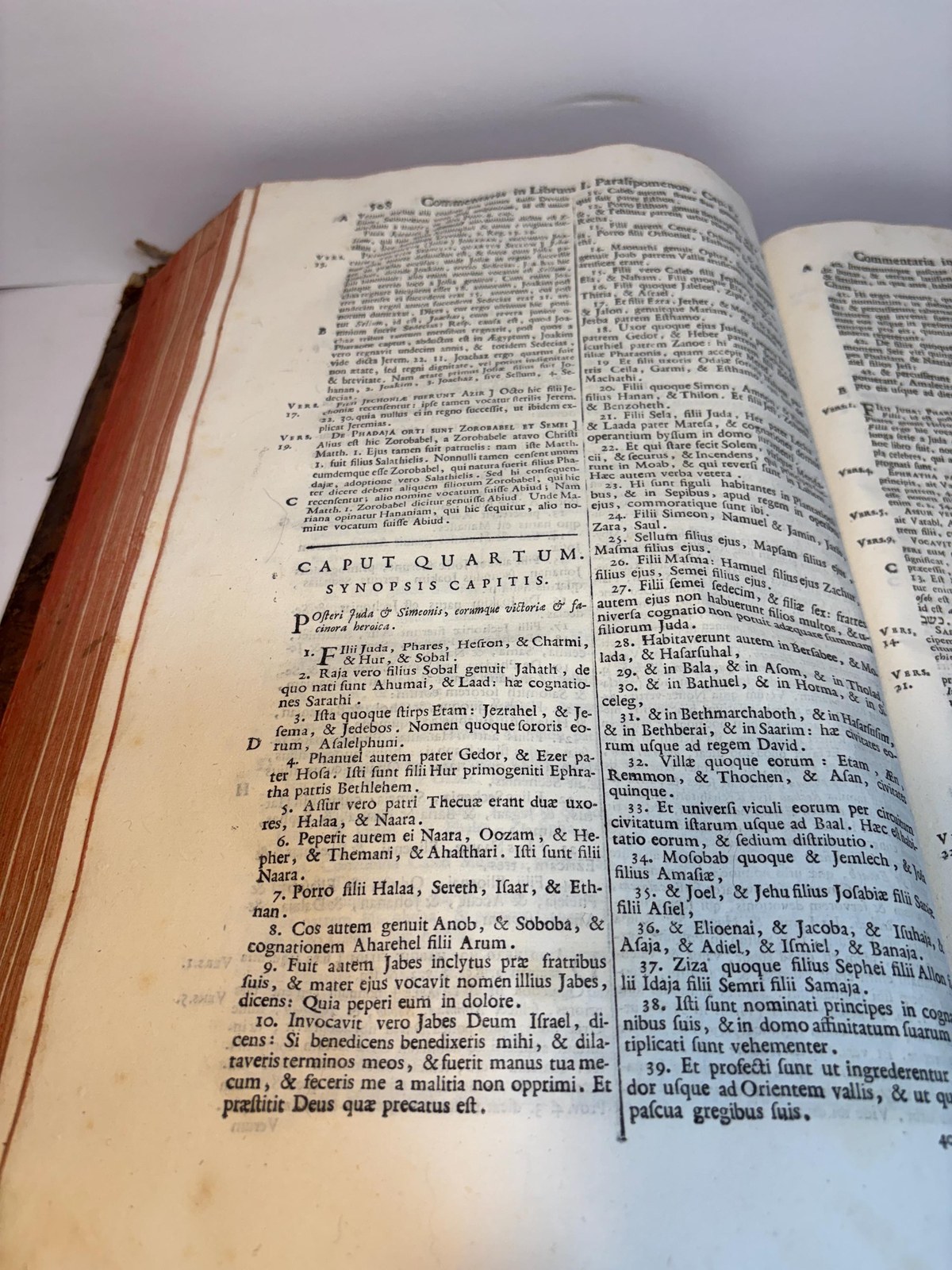 A Lapide E Societate Jesu, Sacrae Scripturae Olim Lovanii, Postea Romae Professoris, Commentaria In Josue, Judicum, Ruth, Quatuor Libros Regum, Et Duos Paralipomenon. Editio Novissima Anterioribus Auctior, Et Correctior, Ac Indicibus Necessariis Illustrata. (Vol. II of 2) Translated: A Lapide Of the Society of Jesus, Former Professor of Sacred Scripture at Louvain, Later at Rome, Commentaries On Joshua, Judges, Ruth, The Four Books of Kings, And The Two Books of Chronicles. Newest Edition, More Complete Than Previous Ones, And More Corrected, With Necessary Indexes Included. — photograph 9.