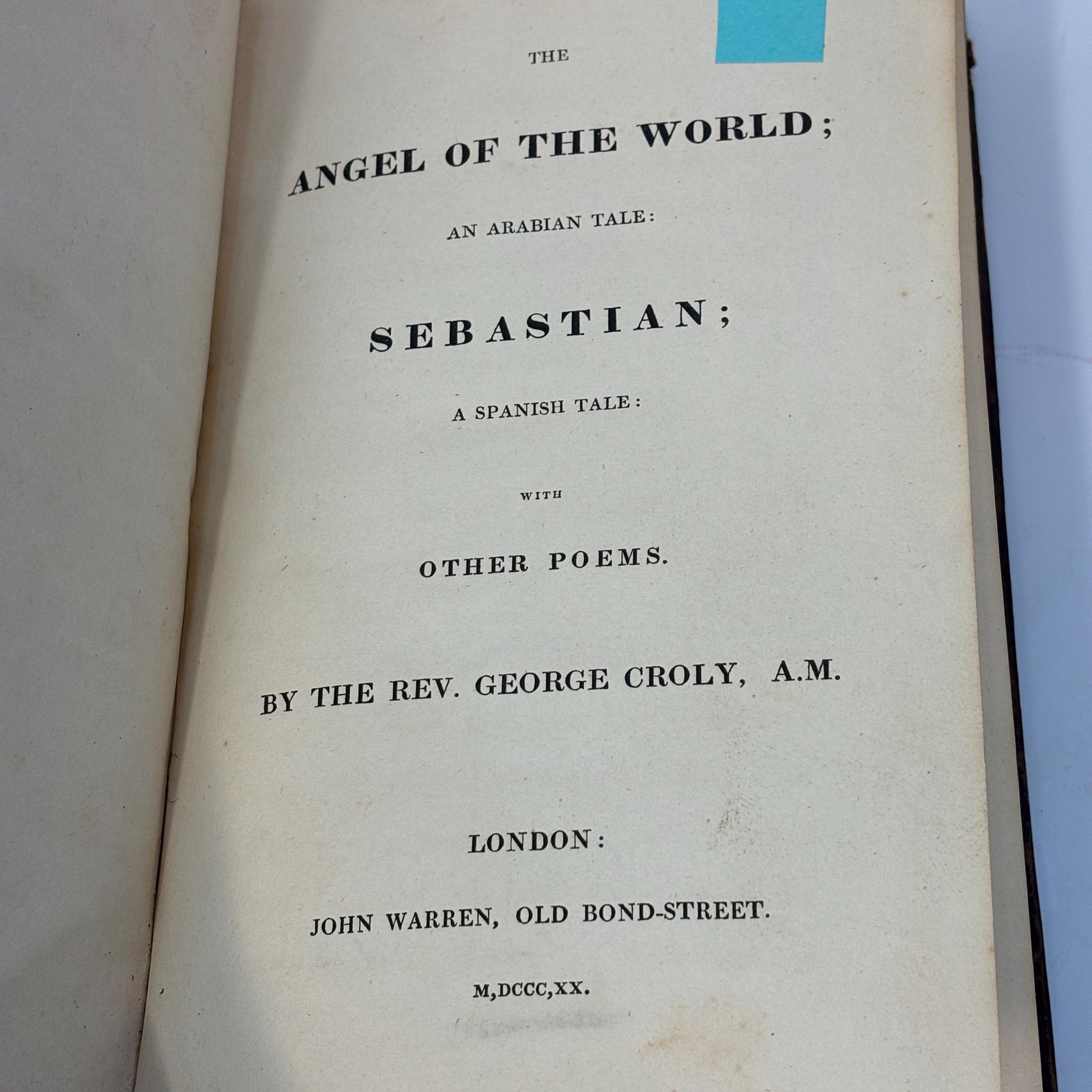 The Angel of The World; An Arabian Tale: Sebastian; A Spanish Tale: With Other Poems. — photograph 2.