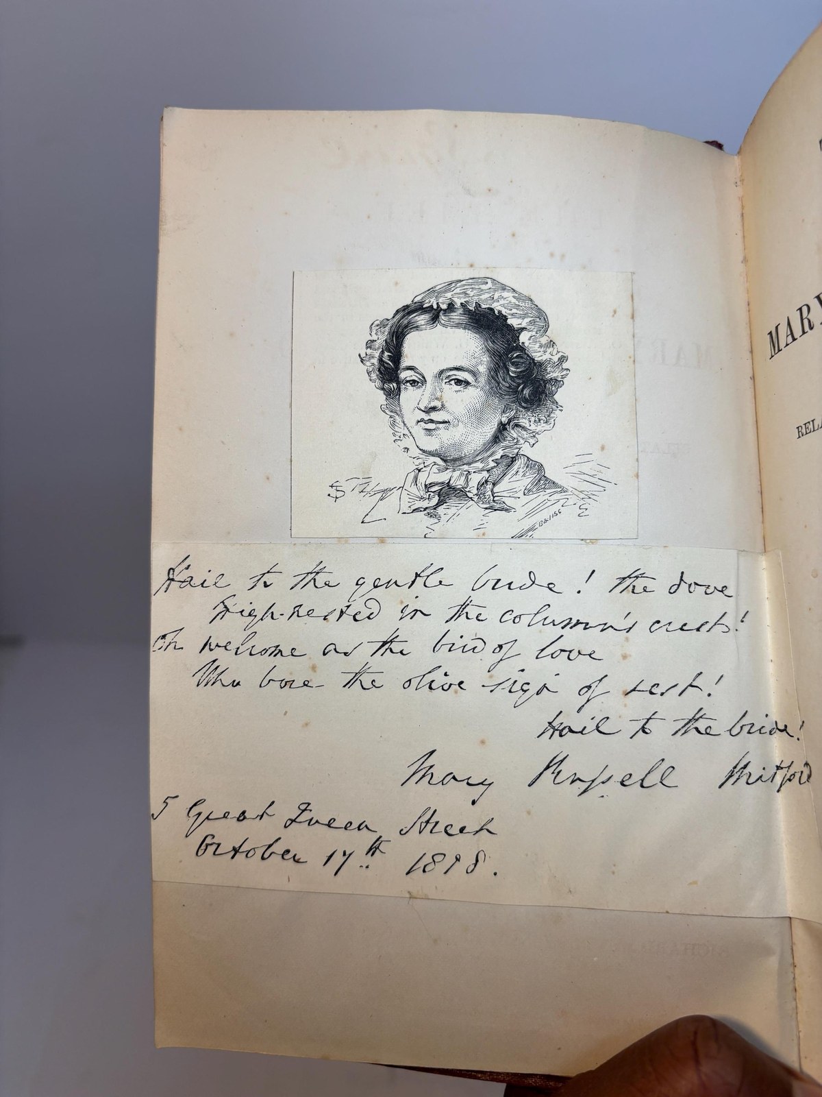 The Life of Mary Russell Mitford, Related in a Selection from Her Letters to Her Friends. 2 Vols.(I, II of III only) — photograph 4.