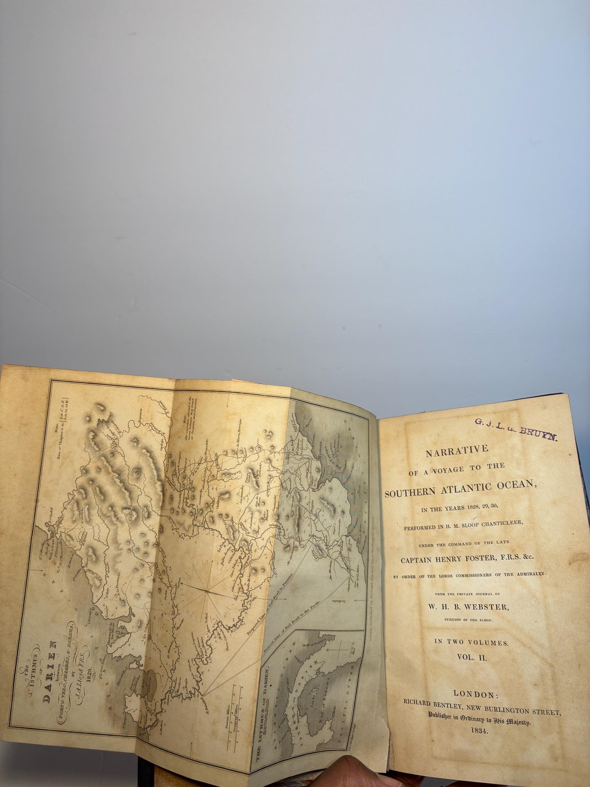 Narrative of A Voyage to The Atlantic Ocean, in The Years 1828, 29, 30, Performed in H.M. Sloop Chanticleer, Under The Command of The Late Captain Henry Foster, By Order of The Lords Commisioners of The Admiralty. From the Private Journal of W.H.B. Webster, Surgeon of The Sloop. In Two Volumes. — photograph 8.