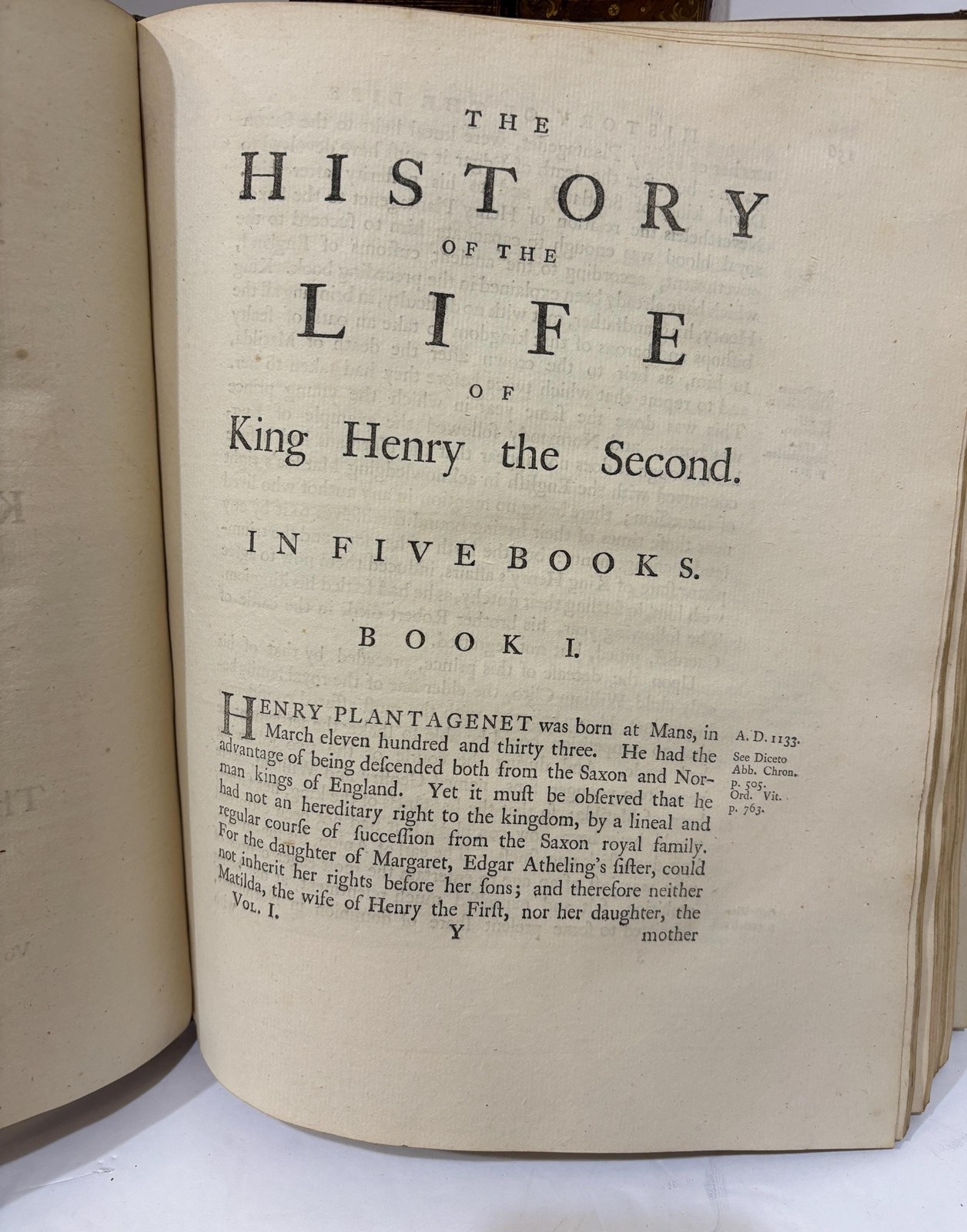 The History of The Life of King Henry The Second, and Of The Age in Which He Lived, In Five Books: To Which is Prefixed, A History of The Revolutions of England From the Death of Edward the Confessor to The Birth of Henry The Second:.. The Second Edition — photograph 5.