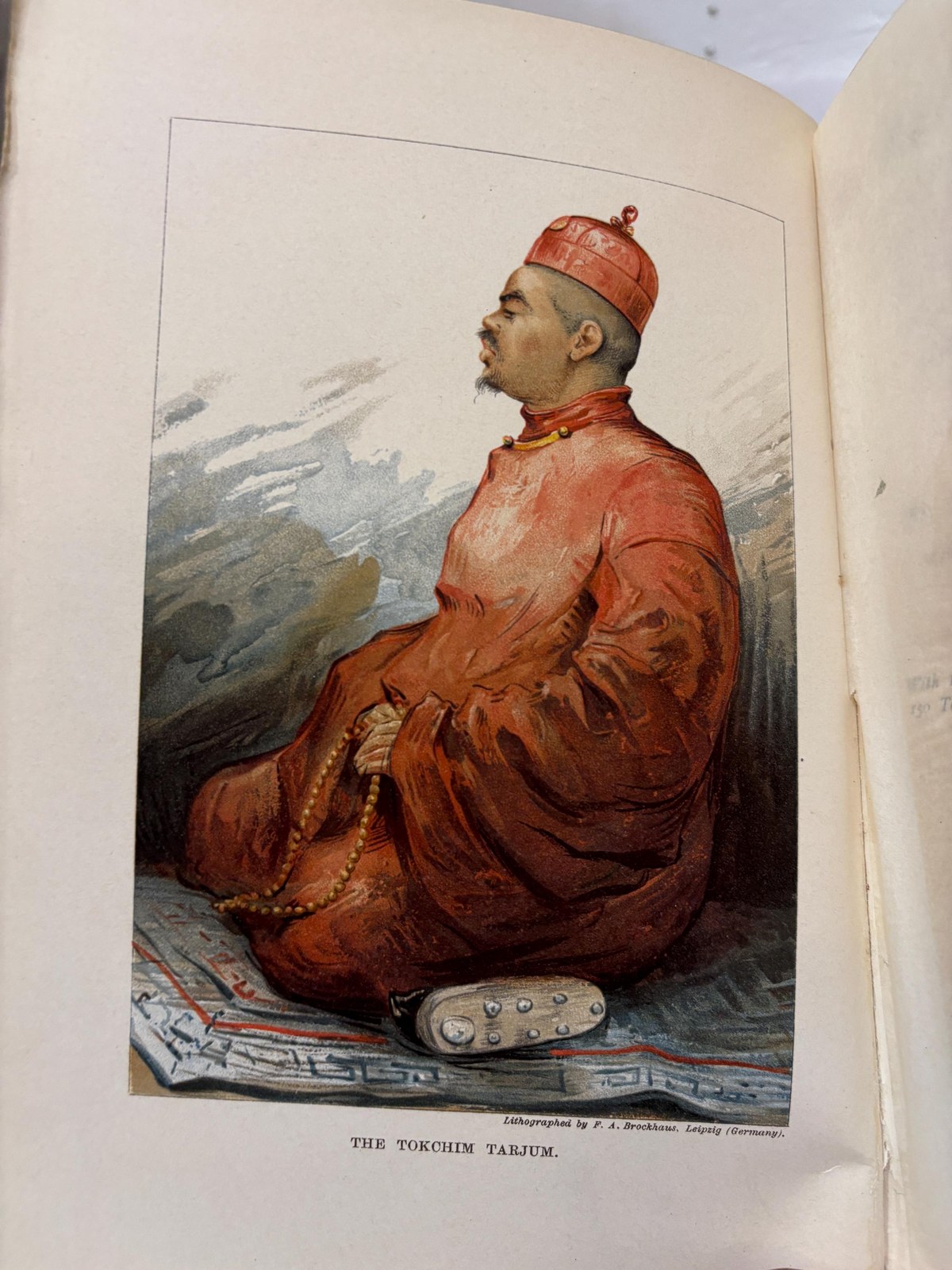 In the Forbidden Land, an Account of a Journey into Tibet Capture by the Tibetan Lamas and Soldiers, Imprisonment, Torture and Ultimate Release brought about by Dr. Wilson and The Political Peshkar Karak Sing-Pal, With the Government Enquiry and Report and Other Official Documents by J. Larkin, Esq., Deputed by the Government of India. With 1 Photogravure, 8 Colored Plates, 50 Full Page and about 150 Text Illustrations, and a Map from Surveys by The Author. In Two Volumes. — photograph 2.