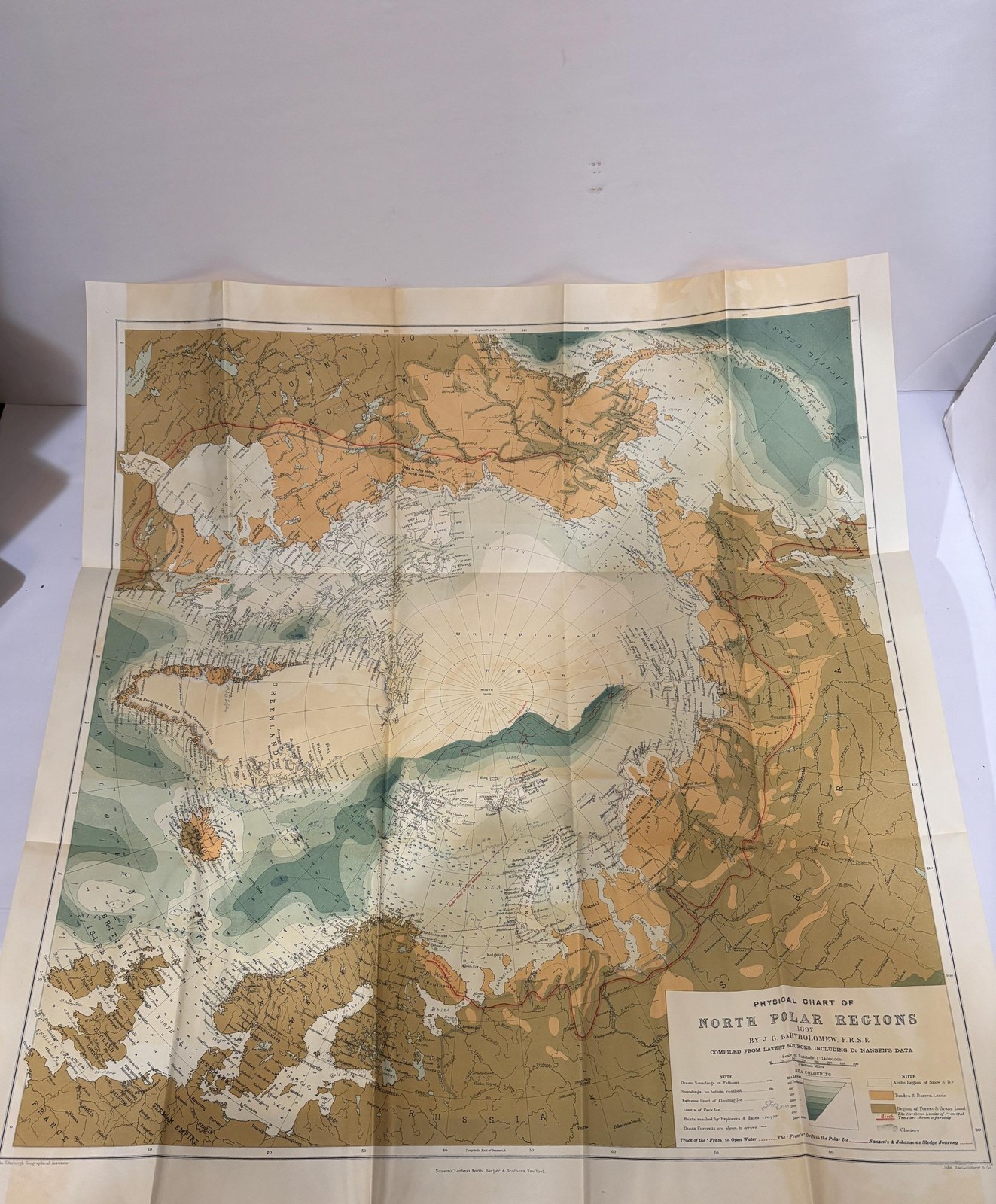 Farthest North Being the Record of a Voyage of Exploration of the Ship "Fram" 1893-96 and of a Fifteen Months' Sleigh Journey by Dr. Nansen and Lieut. Johansen. About 120 Full Page and Numerous Text Illustrations 16 Colored Plates in Facsimile from Dr. Nansen's Own Sketches, Etched Portrait, Photogravures, and 4 Maps. In Two Volumes. — photograph 8.