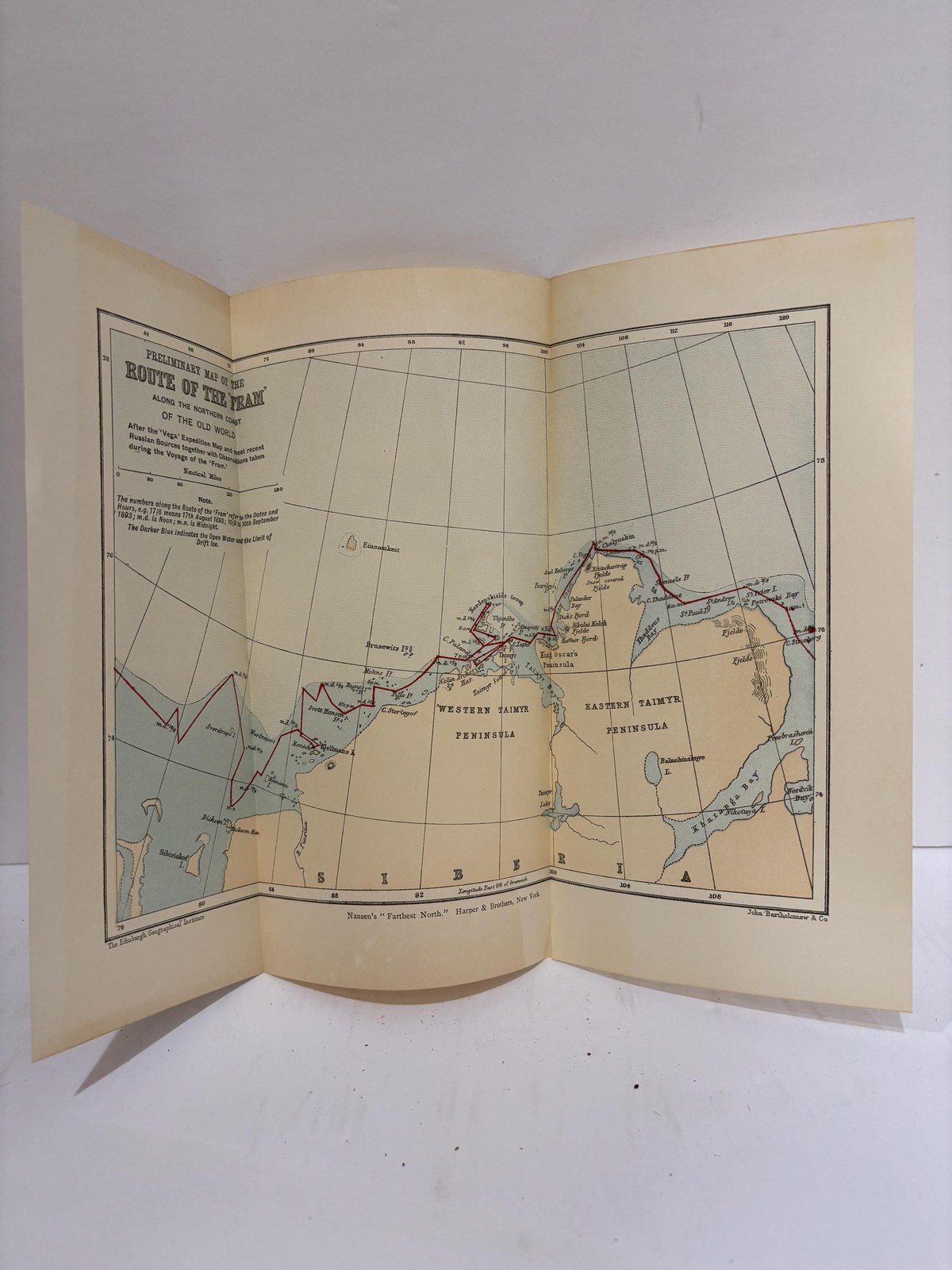 Farthest North Being the Record of a Voyage of Exploration of the Ship "Fram" 1893-96 and of a Fifteen Months' Sleigh Journey by Dr. Nansen and Lieut. Johansen. About 120 Full Page and Numerous Text Illustrations 16 Colored Plates in Facsimile from Dr. Nansen's Own Sketches, Etched Portrait, Photogravures, and 4 Maps. In Two Volumes. — photograph 9.