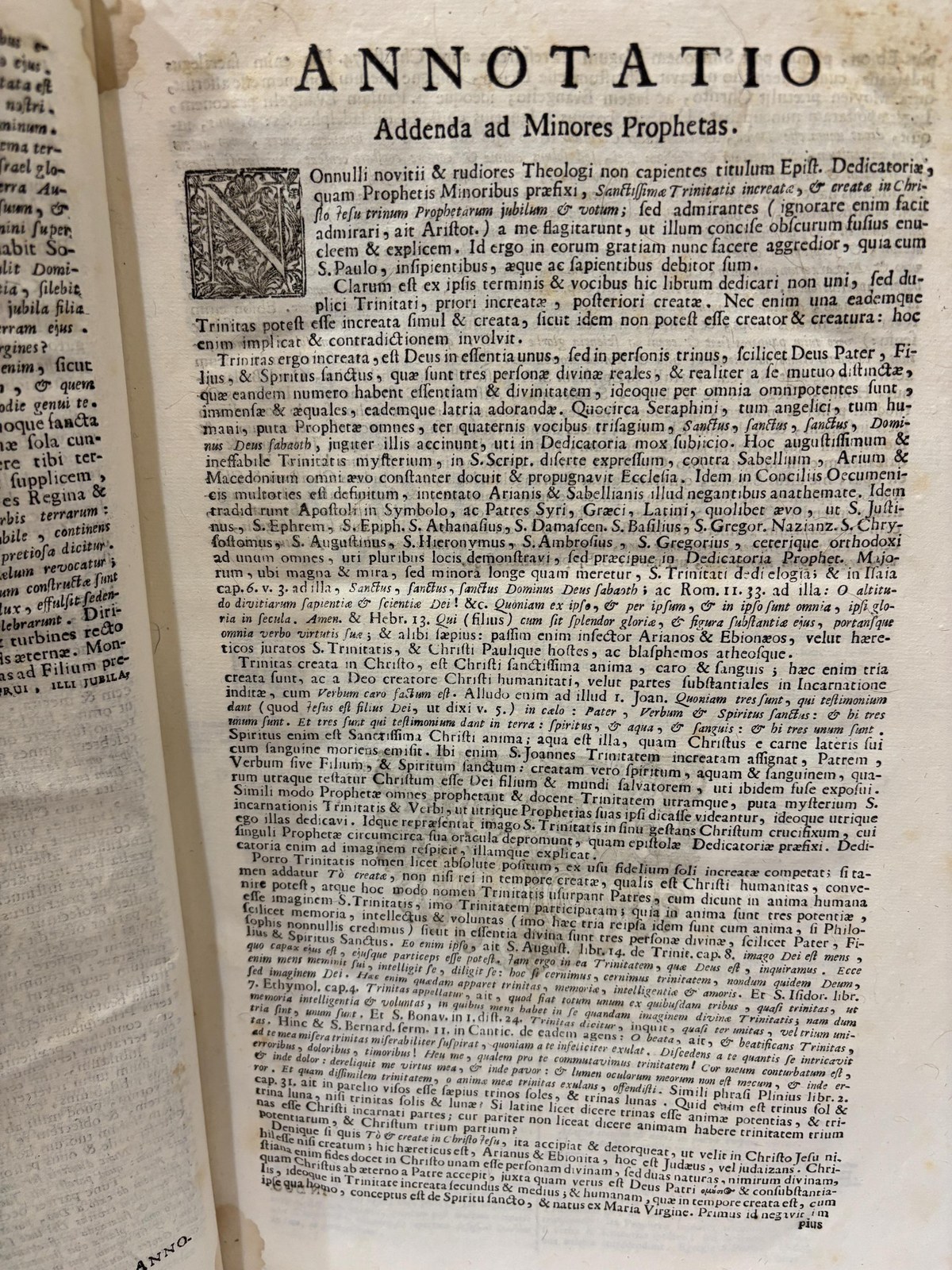 R. P. Cornelii Cornelii A Lapide E Societate Jesu, Sacræ Scripturæ olim Lovanii, Postea Romæ Professoris, Commentaria In Duodecim Prophetas Minores. Editio novissima anterioribus auctior, & correctior, ac indicibus necessariis illustrata. Translated: Father Cornelius Cornelii A Lapide Of the Society of Jesus, Formerly Professor of Sacred Scripture at Louvain, Later at Rome, Commentary On the Twelve Minor Prophets. Newest edition, enlarged beyond the previous ones, and corrected, illustrated with the necessary indexes. Latin Language — photograph 7.