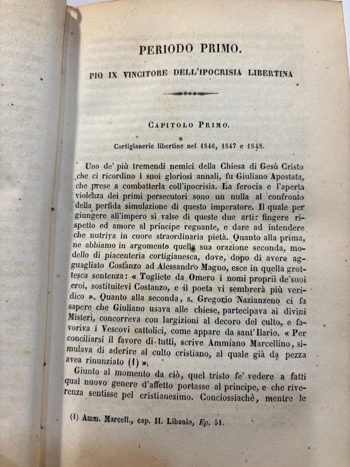 Le vittorie della chiesa ne' primi anni del pontificato di Pio Nono del sacerdote Giacomo Margotti dottore in teologia. Quarta edizione coll'aggiunta di molti nuovi documenti e di alcuni capitoli sull'ultimo viaggio trionfale di Pio IX e sui recenti assalti della stampa contro il governo pontificio. Translated: The victories of the church in the first years of the pontificate of Pius the Ninth by the priest Giacomo Margotti doctor of theology. Fourth edition with the addition of many new documents and of some chapters on the most recent triumphal journey of Pius IX and on the recent assaults of the press against the pontifical government. Italian Language — photograph 4.