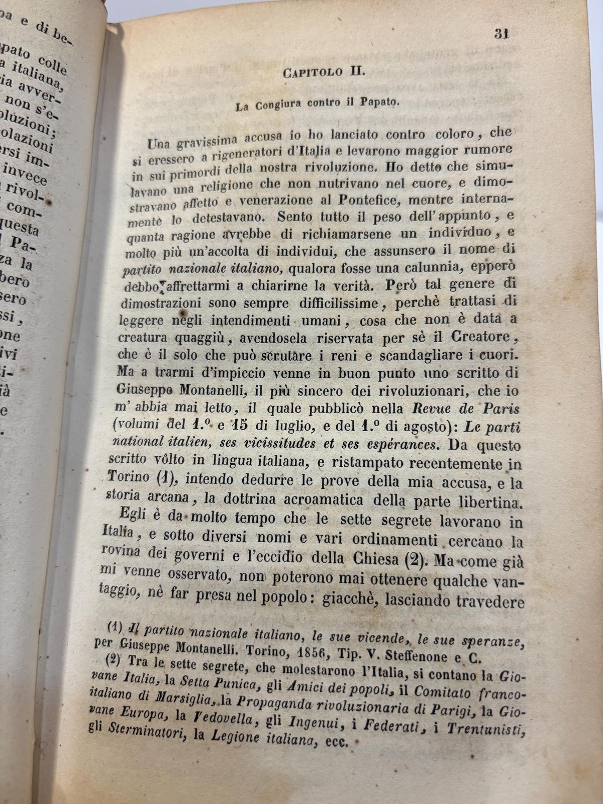Le vittorie della chiesa ne' primi anni del pontificato di Pio Nono del sacerdote Giacomo Margotti dottore in teologia. Quarta edizione coll'aggiunta di molti nuovi documenti e di alcuni capitoli sull'ultimo viaggio trionfale di Pio IX e sui recenti assalti della stampa contro il governo pontificio. Translated: The victories of the church in the first years of the pontificate of Pius the Ninth by the priest Giacomo Margotti doctor of theology. Fourth edition with the addition of many new documents and of some chapters on the most recent triumphal journey of Pius IX and on the recent assaults of the press against the pontifical government. Italian Language — photograph 5.