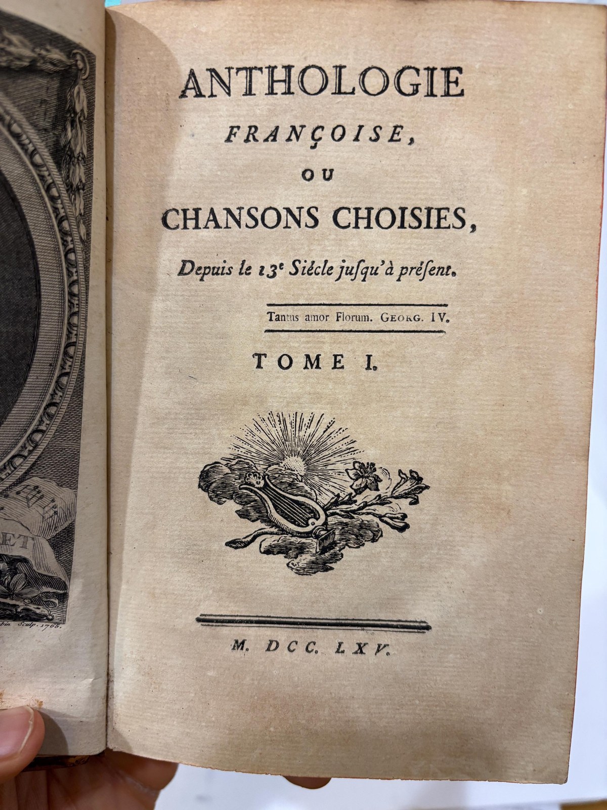 , Depuis le 13e Siecle jusqu'a present. Translated: French anthology, or selected songs, from the 13th century to the present. French Language — photograph 3.