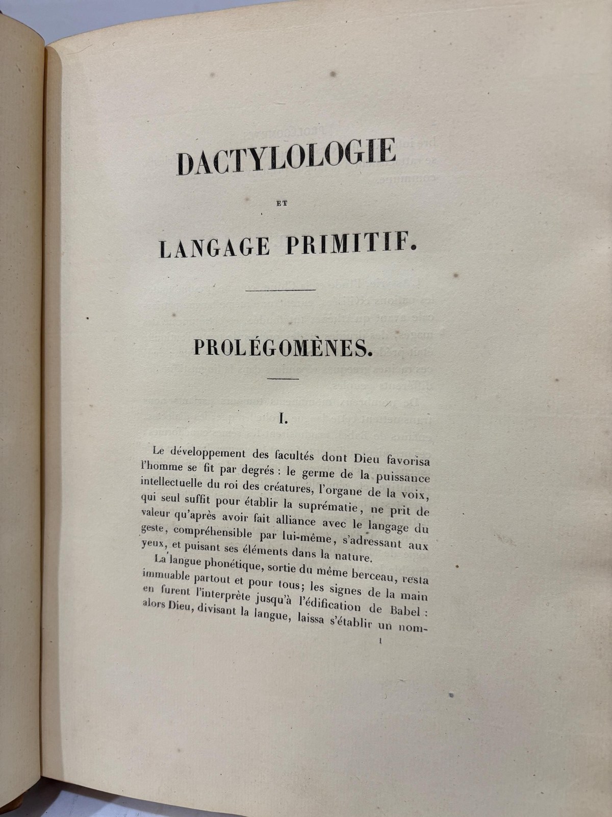 Dactylologie et Langage Primitif restitués d’après les monuments. Translated: Dactylology and Primitive Language restored from the monuments. French Language, 61 plates, 2 in Color — photograph 5.
