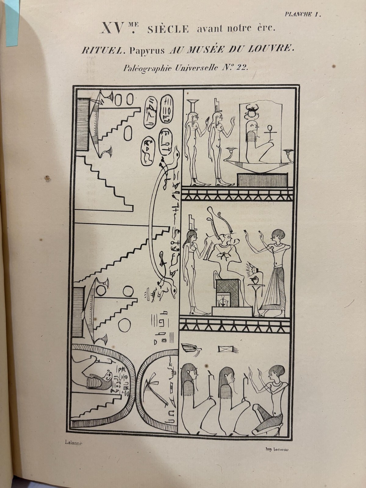 Dactylologie et Langage Primitif restitués d’après les monuments. Translated: Dactylology and Primitive Language restored from the monuments. French Language, 61 plates, 2 in Color — photograph 7.