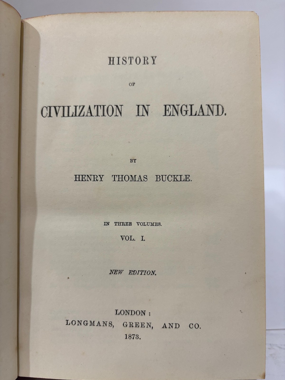 History of Civilization in England, In Three Volumes. New Edition. Prize Binding of Bickers & Son — photograph 4.