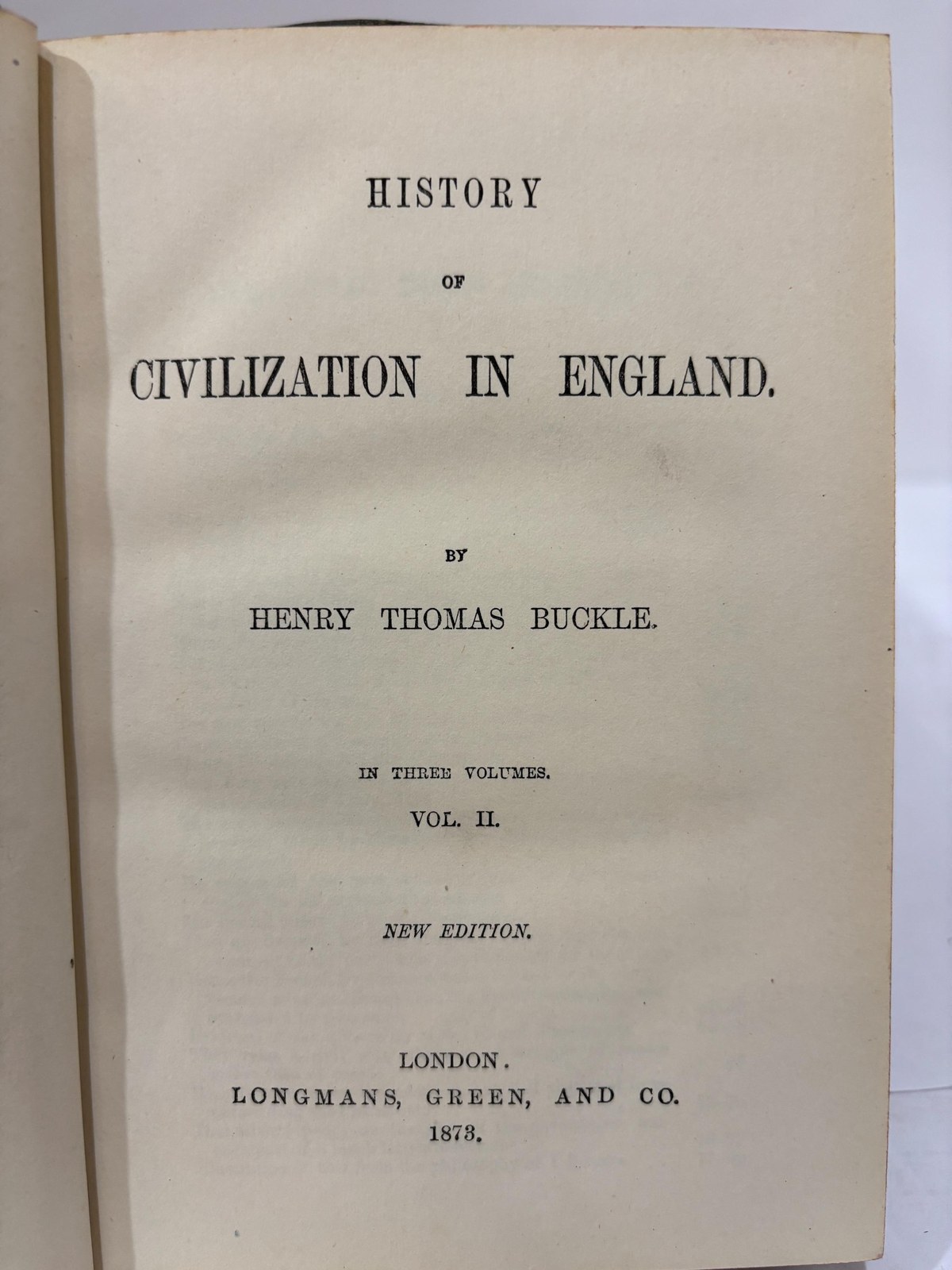 History of Civilization in England, In Three Volumes. New Edition. Prize Binding of Bickers & Son — photograph 7.