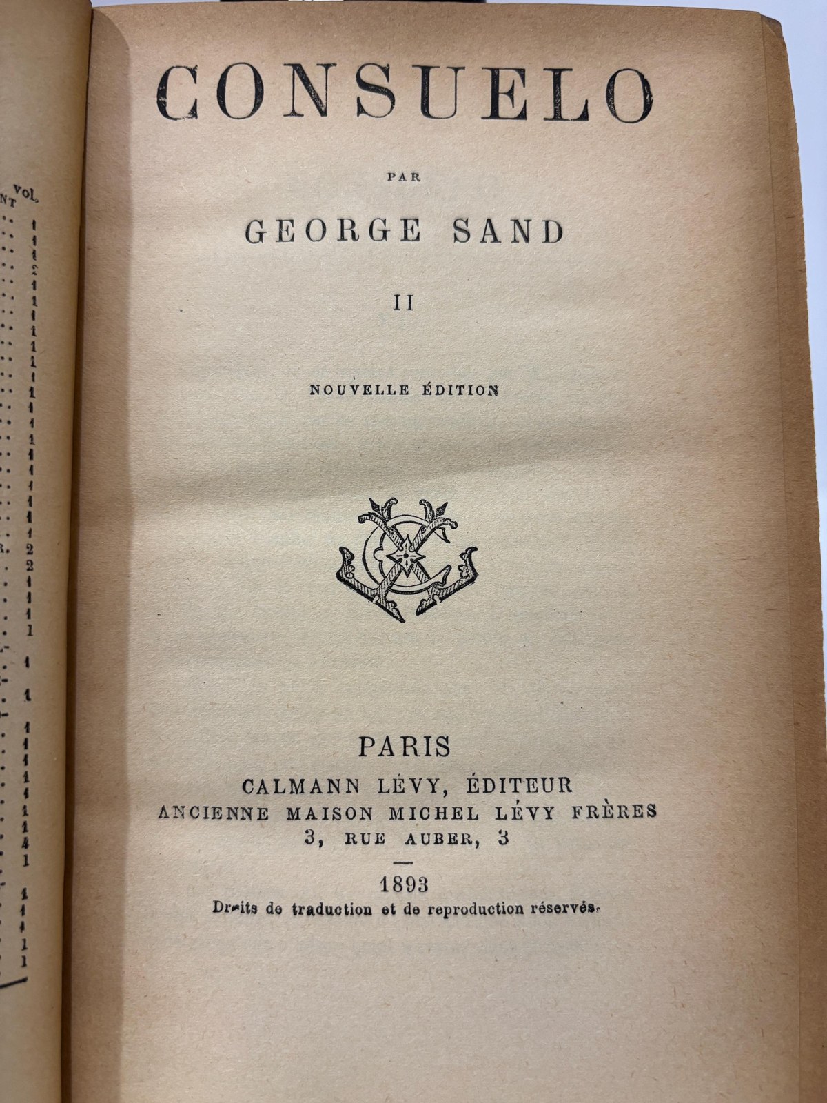 Consuelo, Nouvelle Edition French Language (3 volumes) — photograph 5.