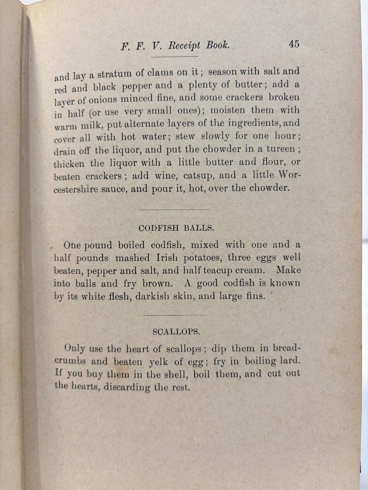 "F. F. V. Receipt Book" (First Families of Virginia Recipe Book) First Edition — photograph 8.