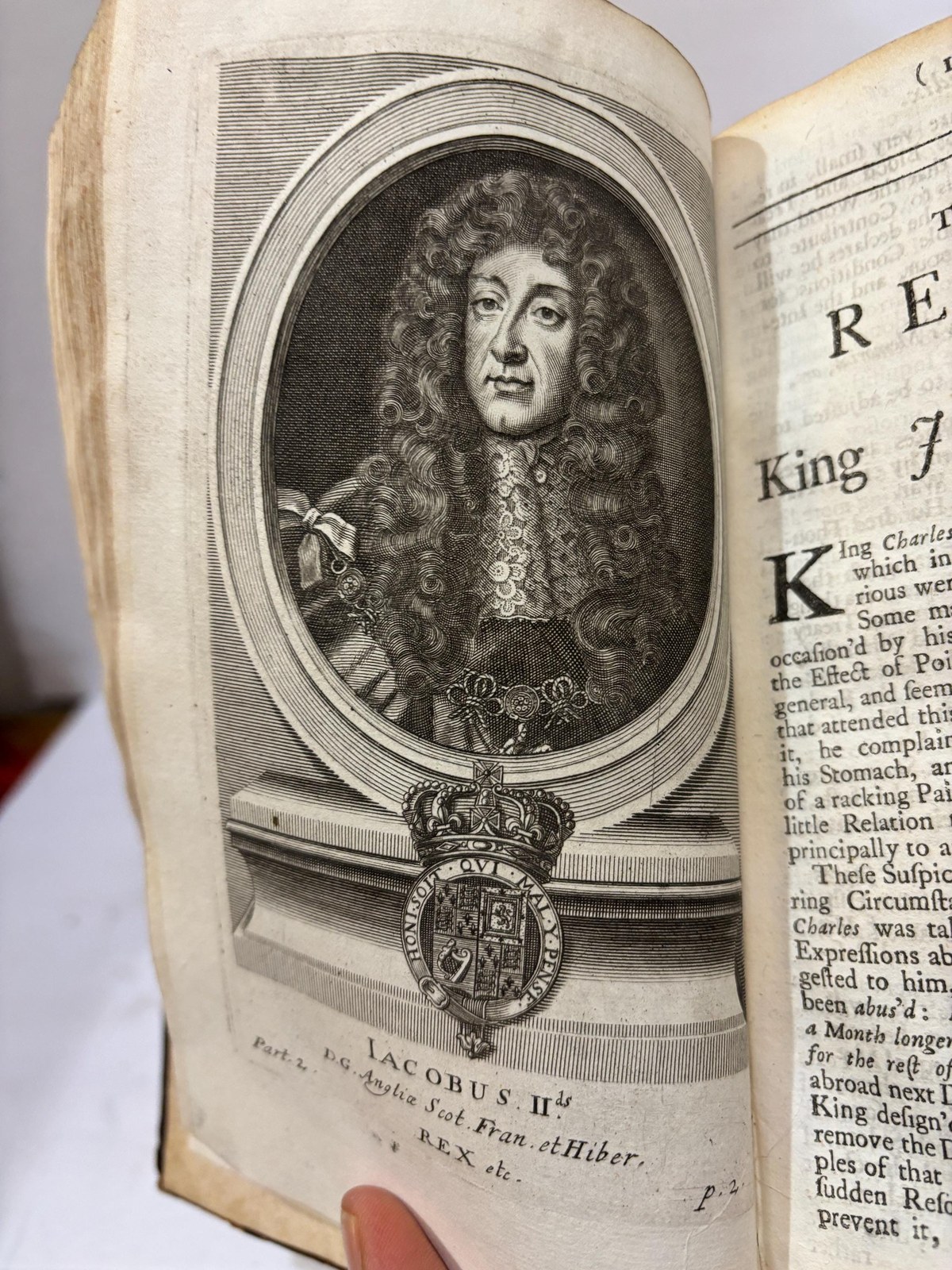 The History of King William The Third, Comprehending The Time From His Majesty's Birth, To The Death of King Charles II. And The Whole Reign of King James II. In III Parts. The Second Edition — photograph 9.