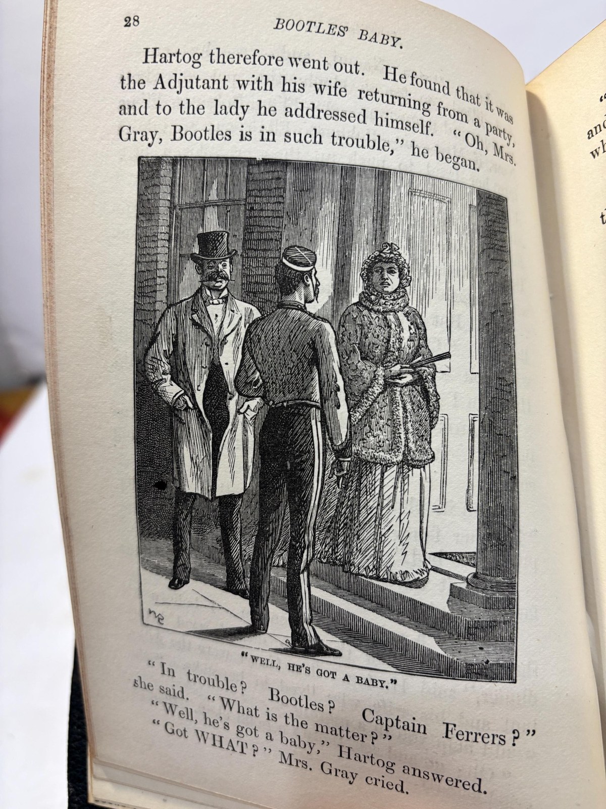 Bootle's Baby. A Story of The Scarlet Lancers. Illustrated by W. Ralston. Third Edition. R.H. Porter Signed Binding. — photograph 8.